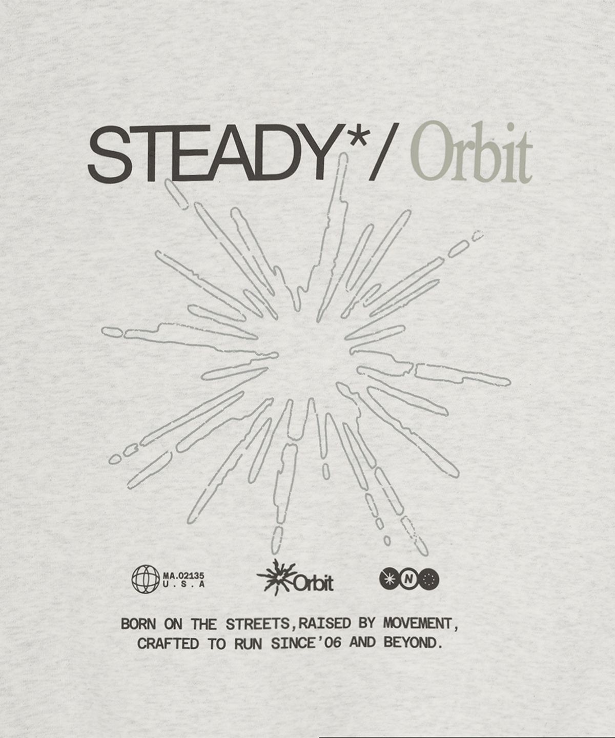 뉴발란스(NEW BALANCE) NBN0G41923 / UNI 헤리티지 ORBIT 그래픽 후드티 (OATMEAL)