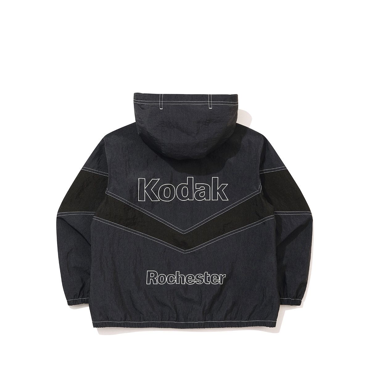 코닥 키즈(KODAK KIDS) 컬러 블록 후드 자켓 키즈 CHARCOAL