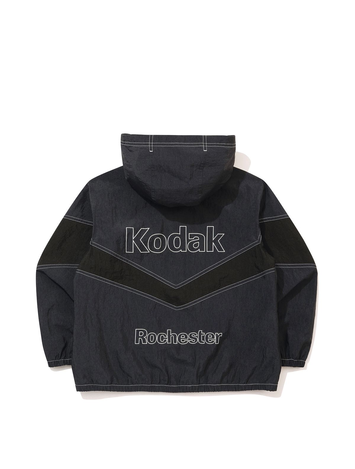 코닥 키즈(KODAK KIDS) 컬러 블록 후드 자켓 키즈 CHARCOAL