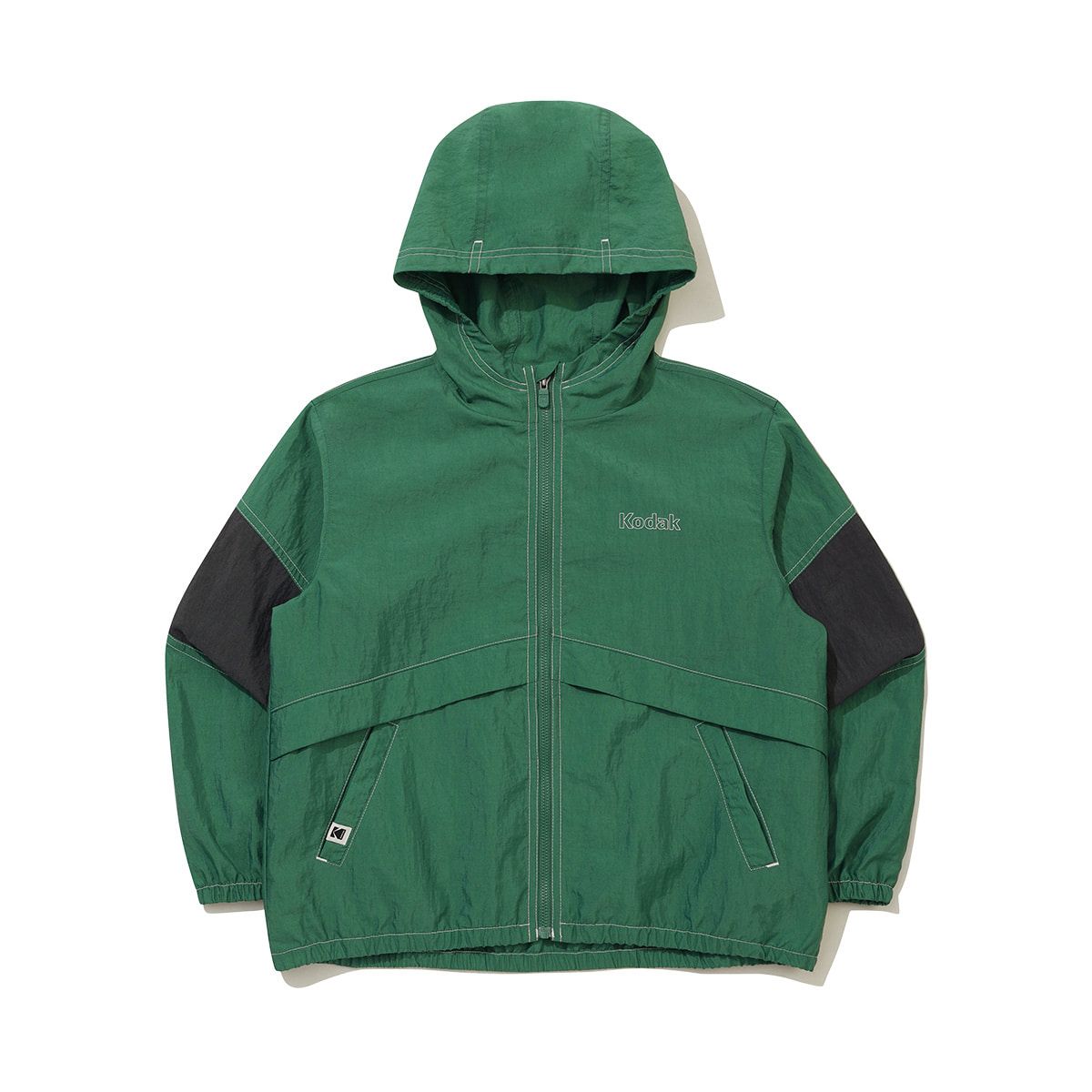 코닥 키즈(KODAK KIDS) 컬러 블록 후드 자켓 키즈 GREEN