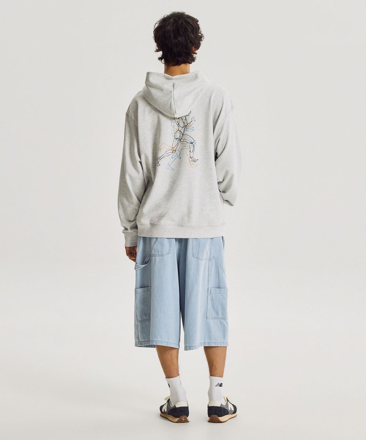 뉴발란스(NEW BALANCE) NBN0G42903 / UNI 3D 레터링 그래픽 후드티 (L/GRAY)