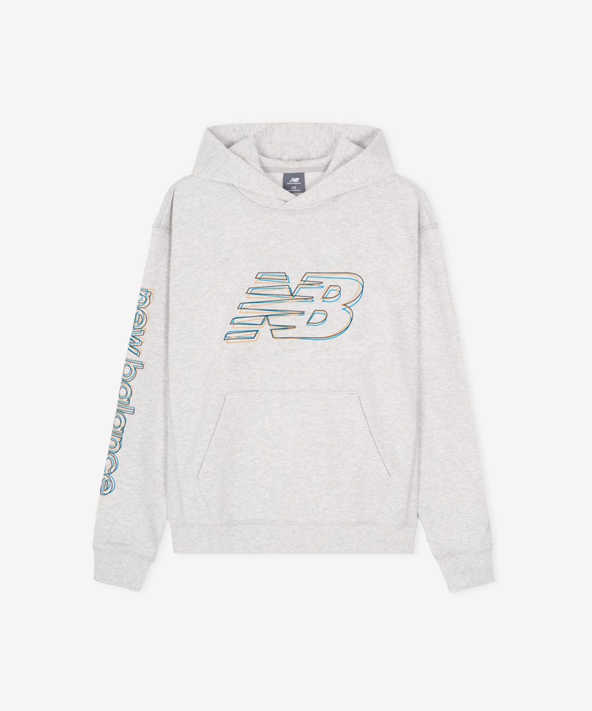 뉴발란스(NEW BALANCE) NBN0G42903 / UNI 3D 레터링 그래픽 후드티 (L/GRAY)