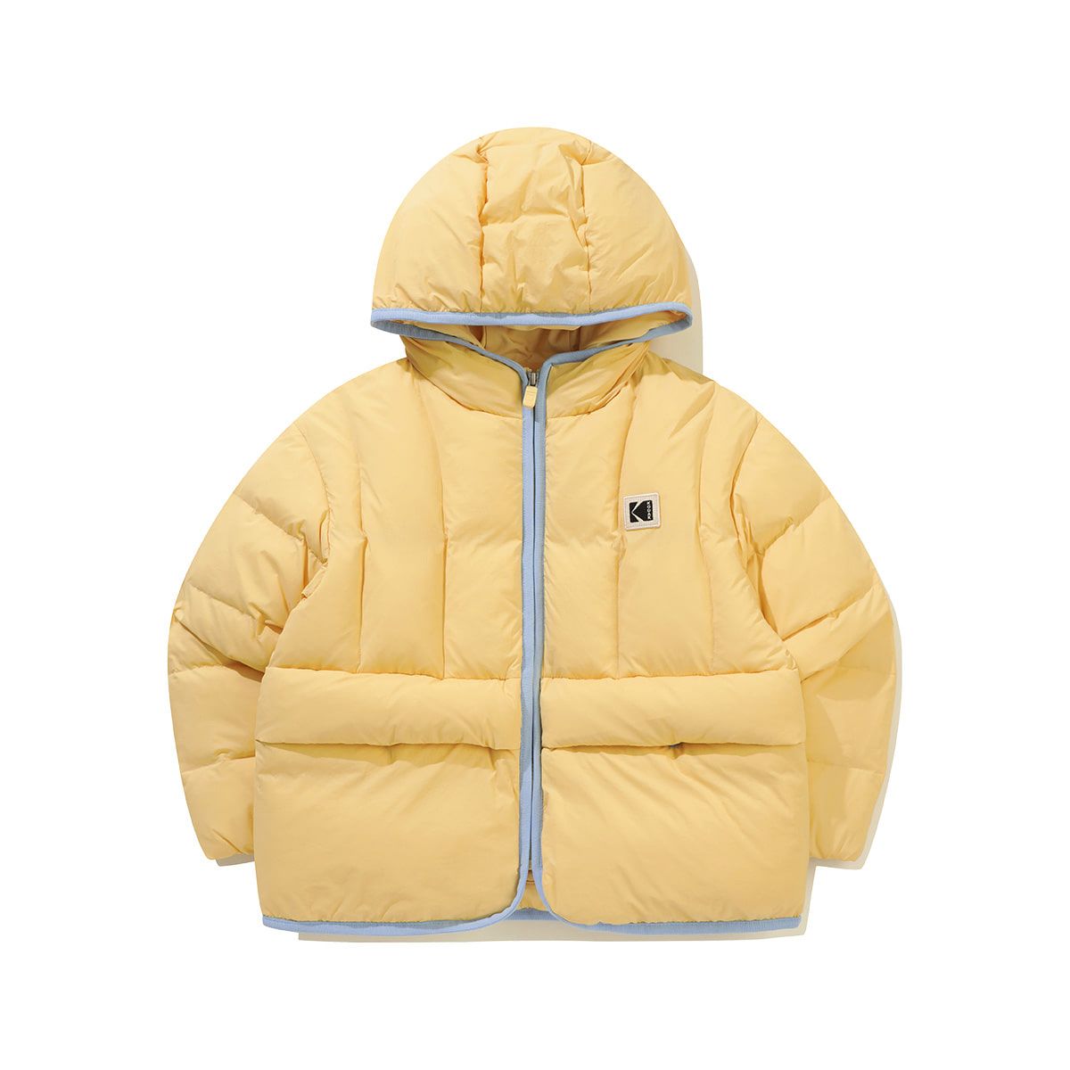 코닥 키즈(KODAK KIDS) 후드 퀼팅 다운 자켓 키즈 YELLOW