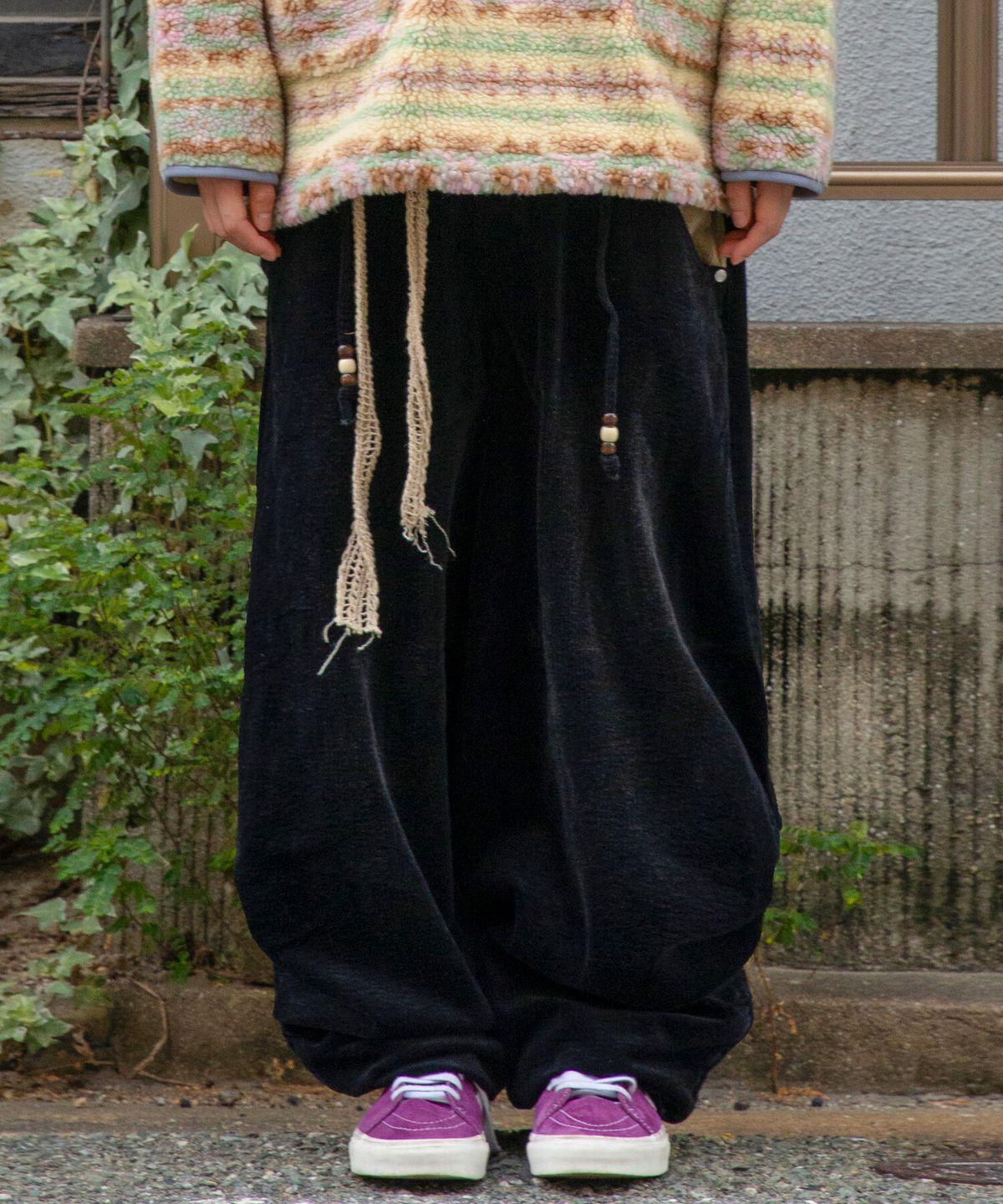 루나키후(RuNaKi'Hu') WXP105 밤비 코듀로이 워싱 벌룬 팬츠 (BLACK)