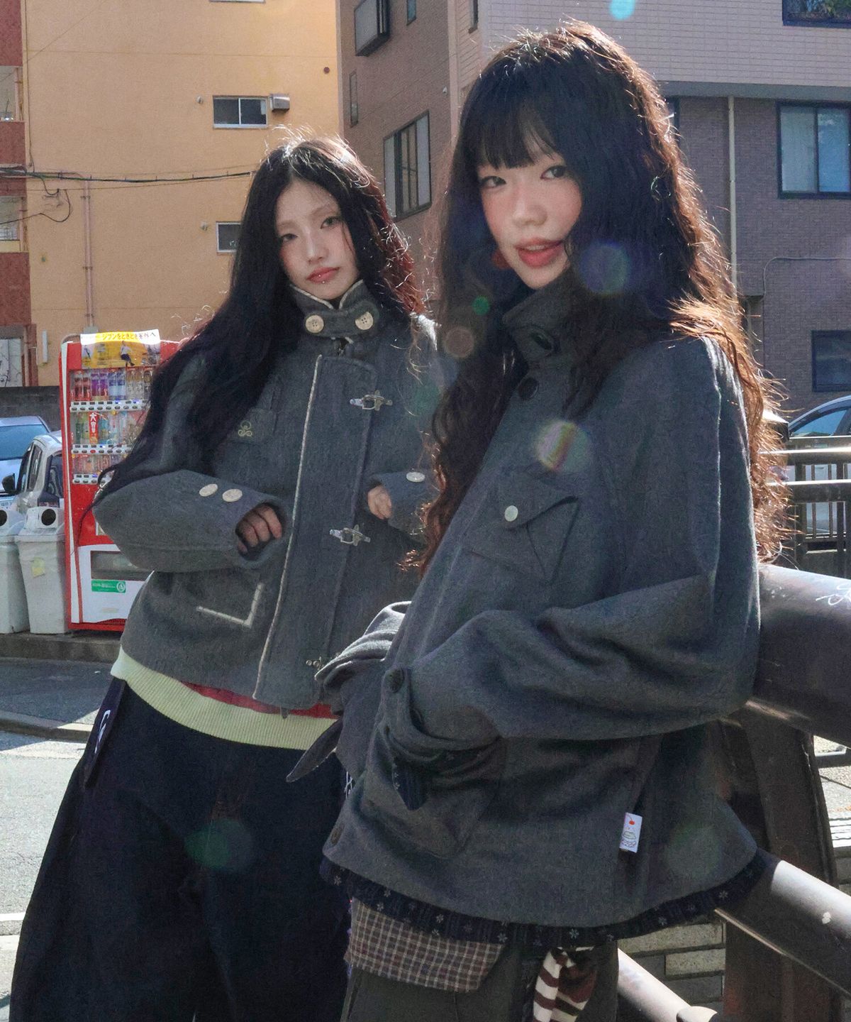 루나키후(RuNaKi'Hu') WXJ059 츠츠미 꾸러미 자켓  (GRAY)