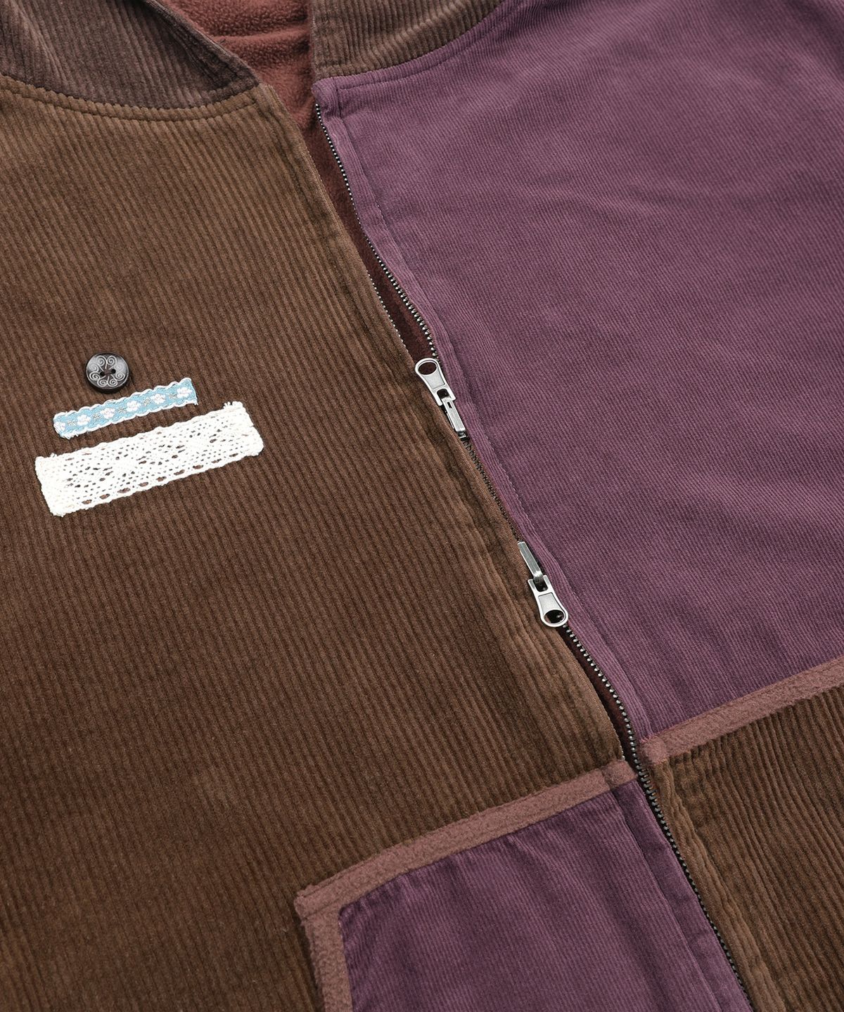 루나키후(RuNaKi'Hu') WXJ052 소레조레 코듀로이리버시블 후드 집업 (BROWN/BURGUNDY)