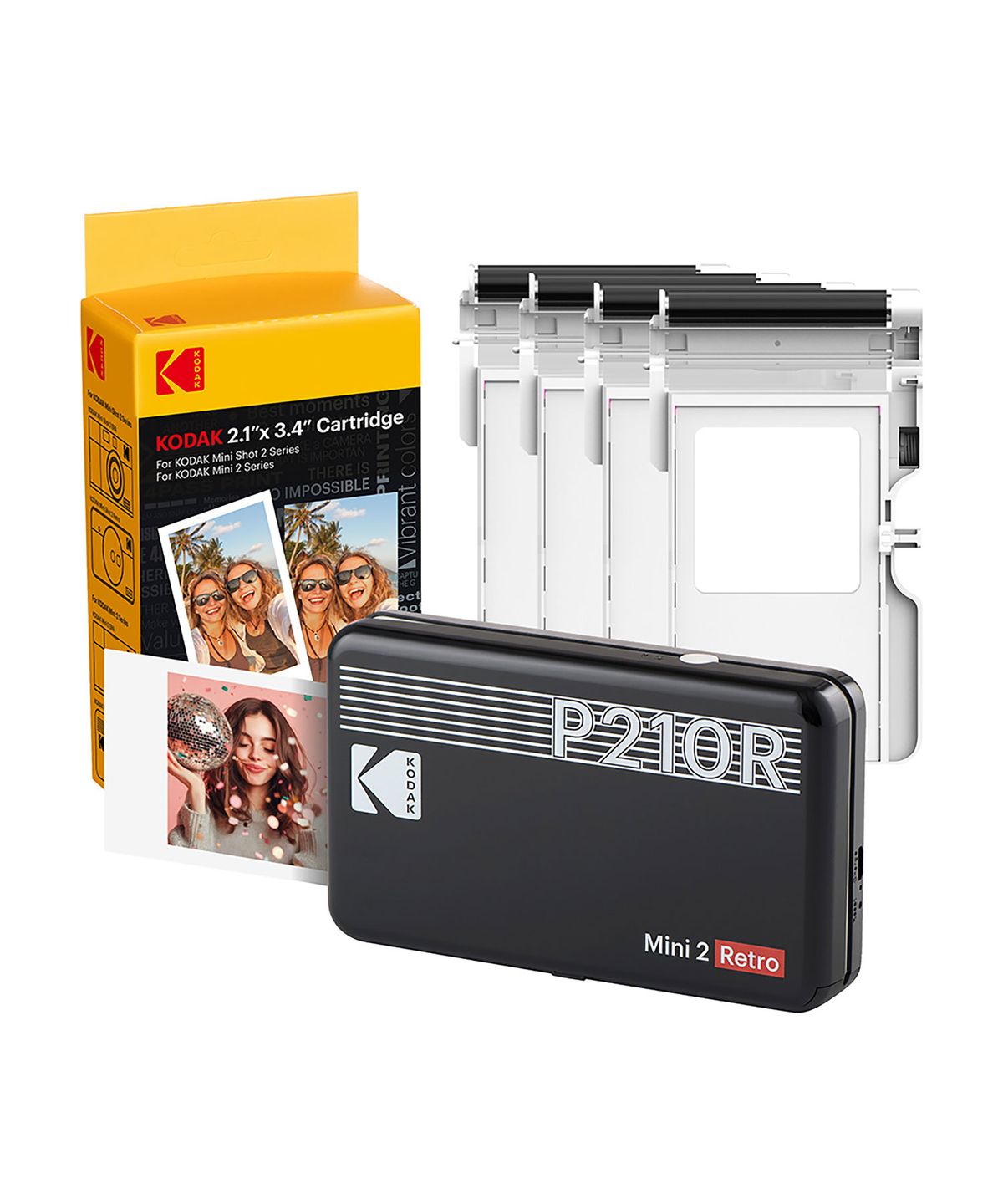 코닥 카메라(KODAK CAMERA) 미니2 레트로 P210R+카트리지 38매 번들