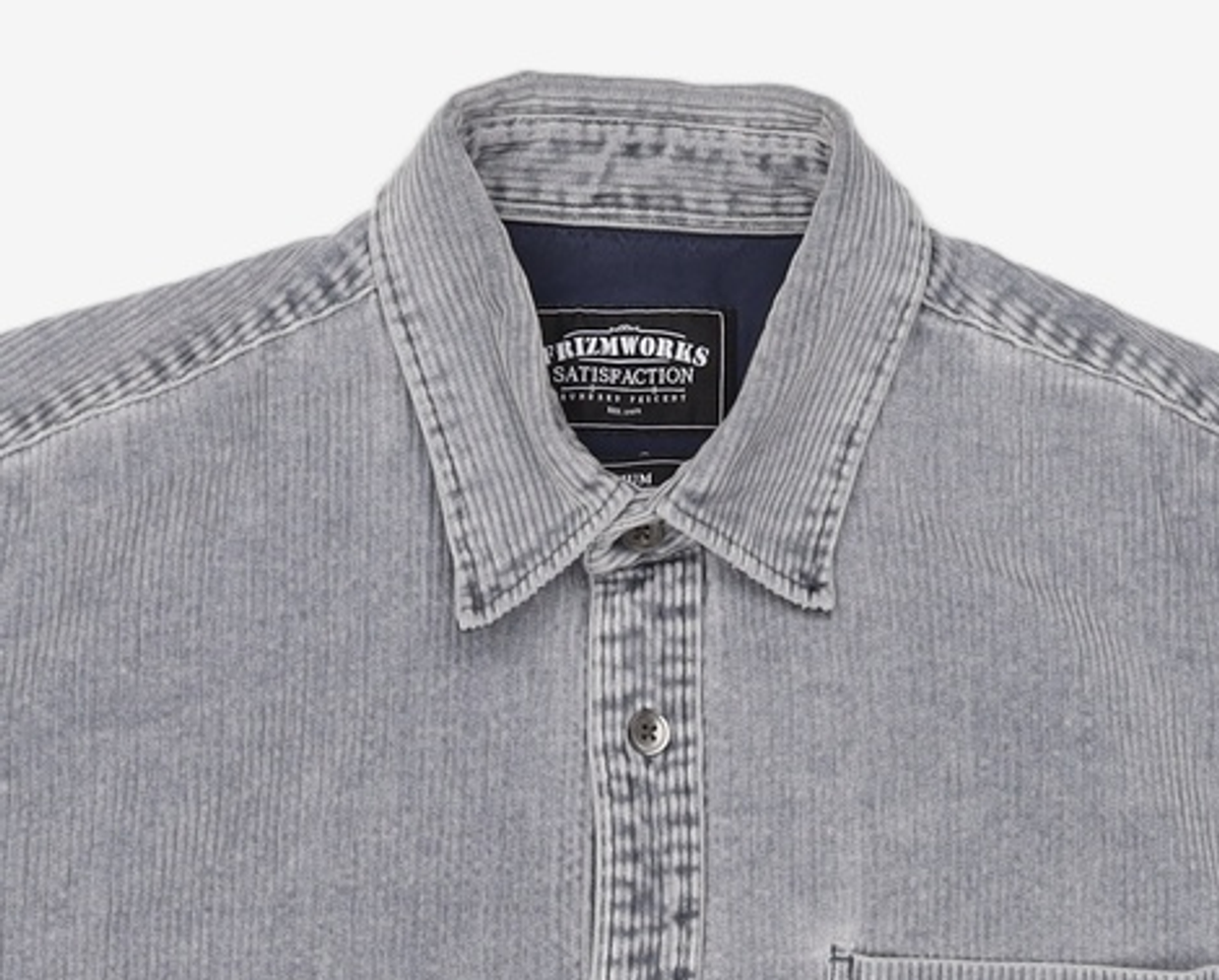 프리즘웍스(FRIZMWORKS) PIGMENT 8W CORDUROY SHIRT _ NAVY M