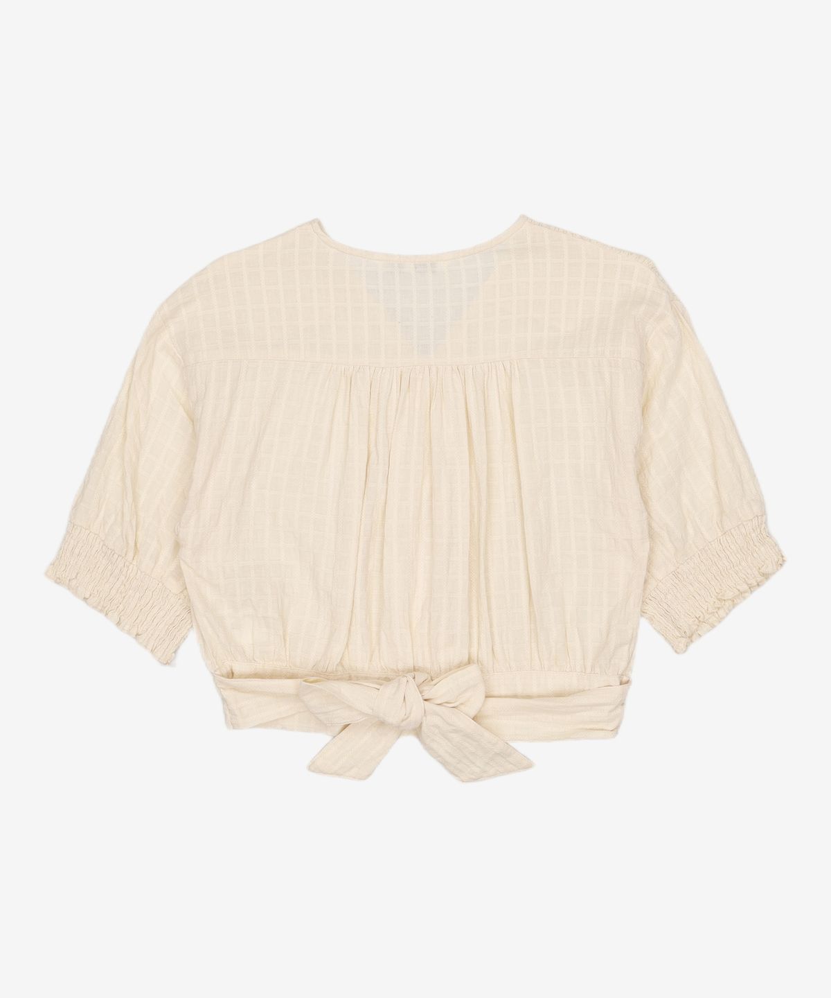 미쏘(MIXXO) 체크 크롭 블라우스 MIWBWB616G S