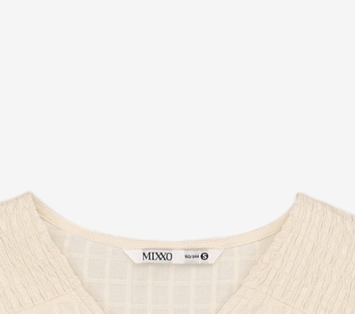 미쏘(MIXXO) 체크 크롭 블라우스 MIWBWB616G S