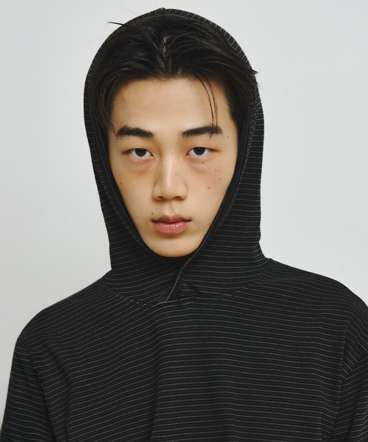 엔도어(ENDOOR) Ash stripe hoodie (VTG Black)