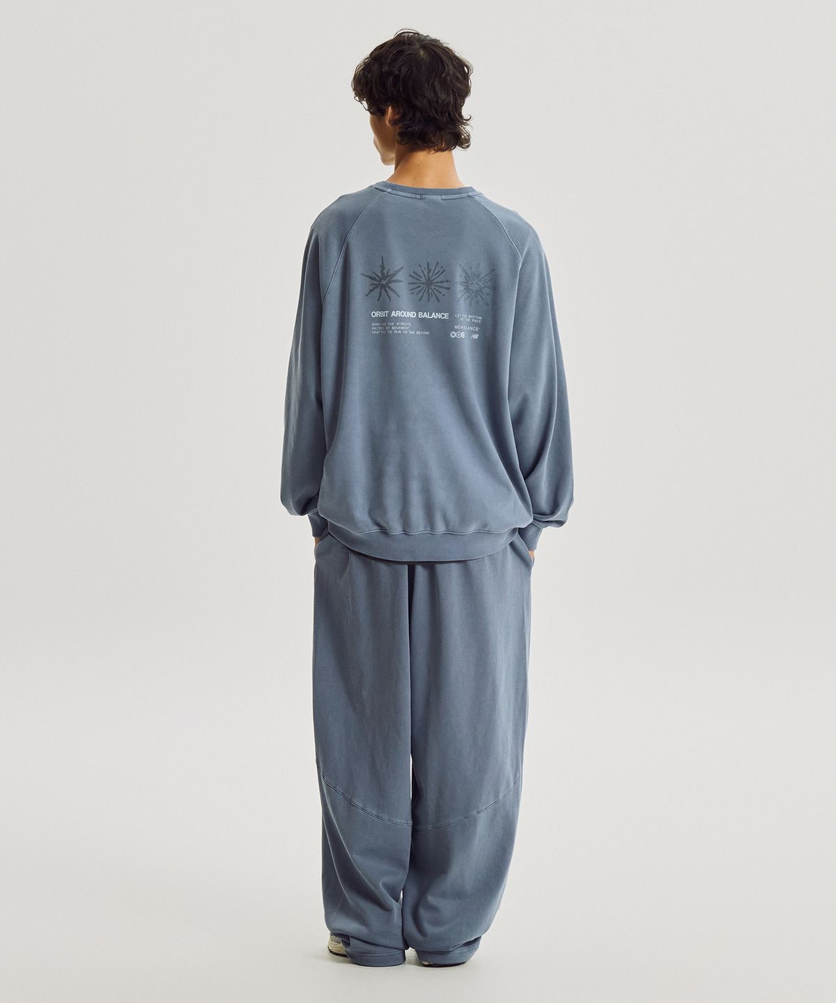 뉴발란스(NEW BALANCE) NBMLG41923 / UNI 헤리티지 ORBIT 2WAY 오버와이드 팬츠 (D/BLUE)