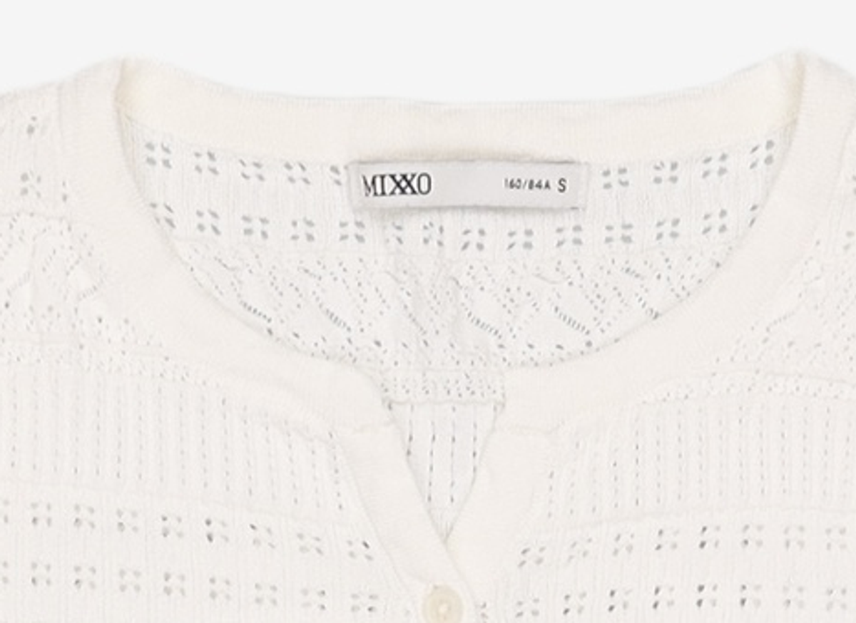 미쏘(MIXXO) 스카시 반팔 가디건 MIWCKC614T S