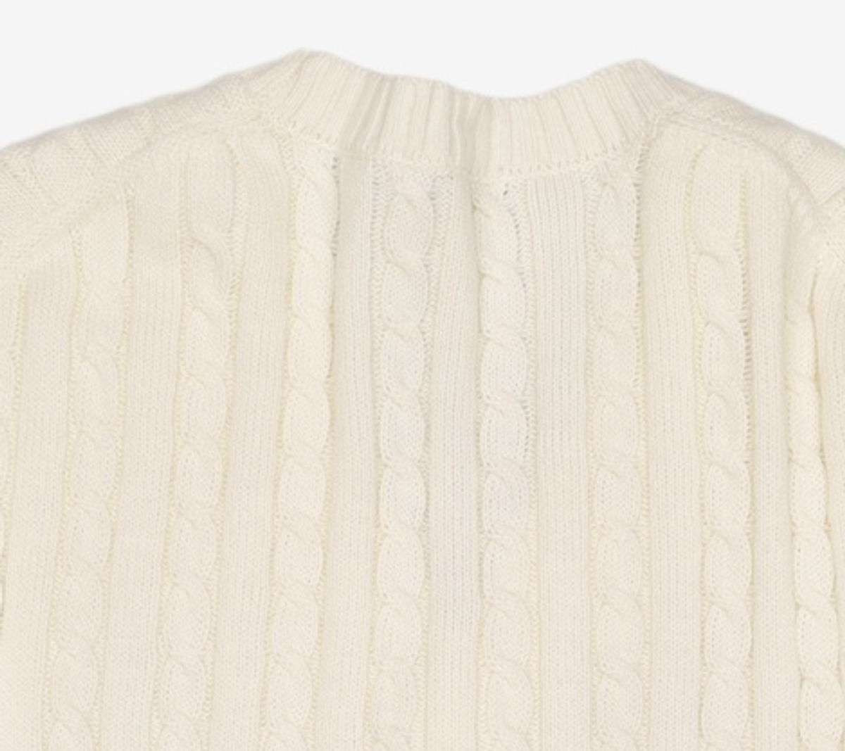 마크곤잘레스(MARK GONZALES) ANGEL WAPPEN CABLE CARDIGAN - IVORY M