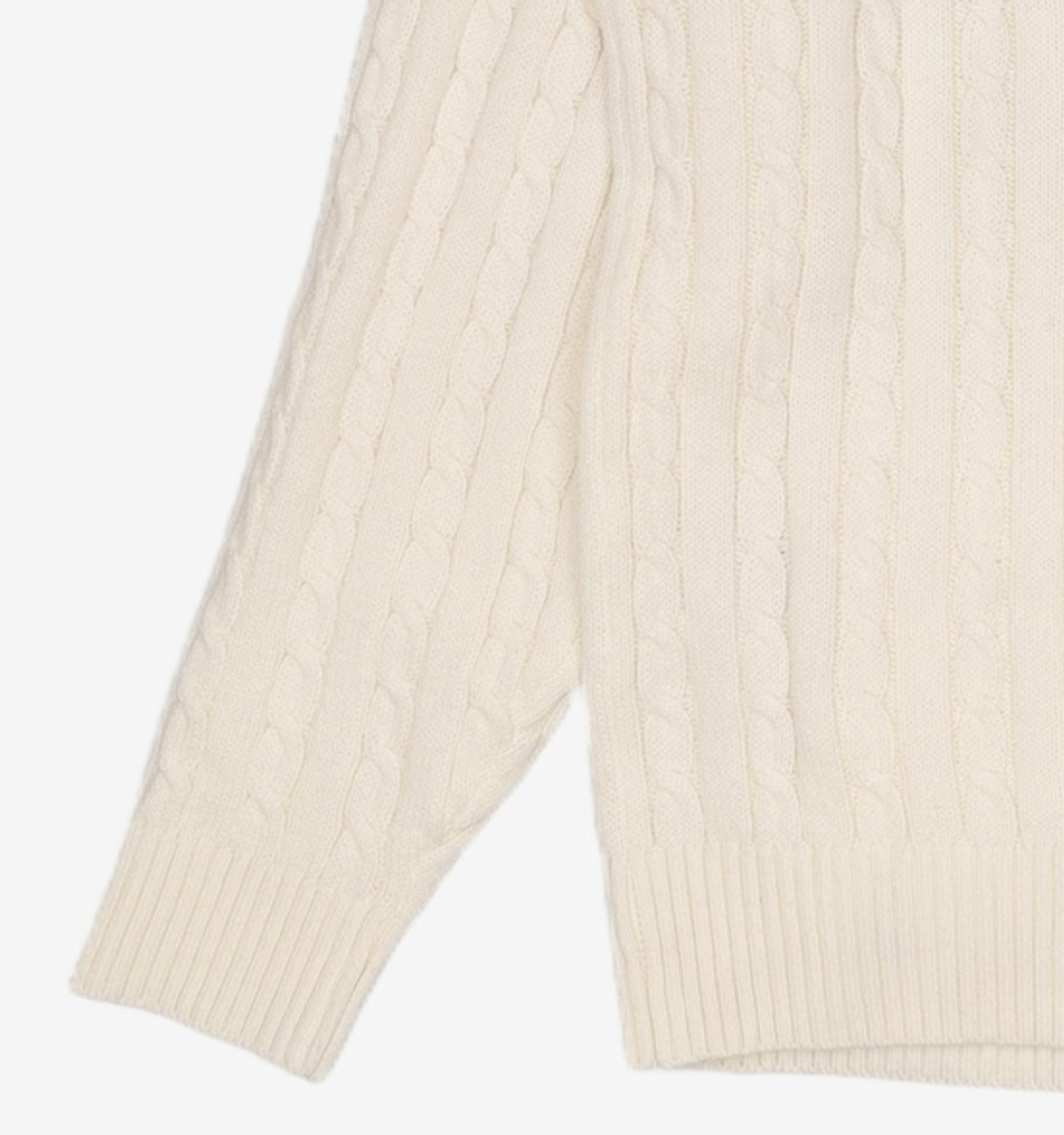 마크곤잘레스(MARK GONZALES) ANGEL WAPPEN CABLE CARDIGAN - IVORY M