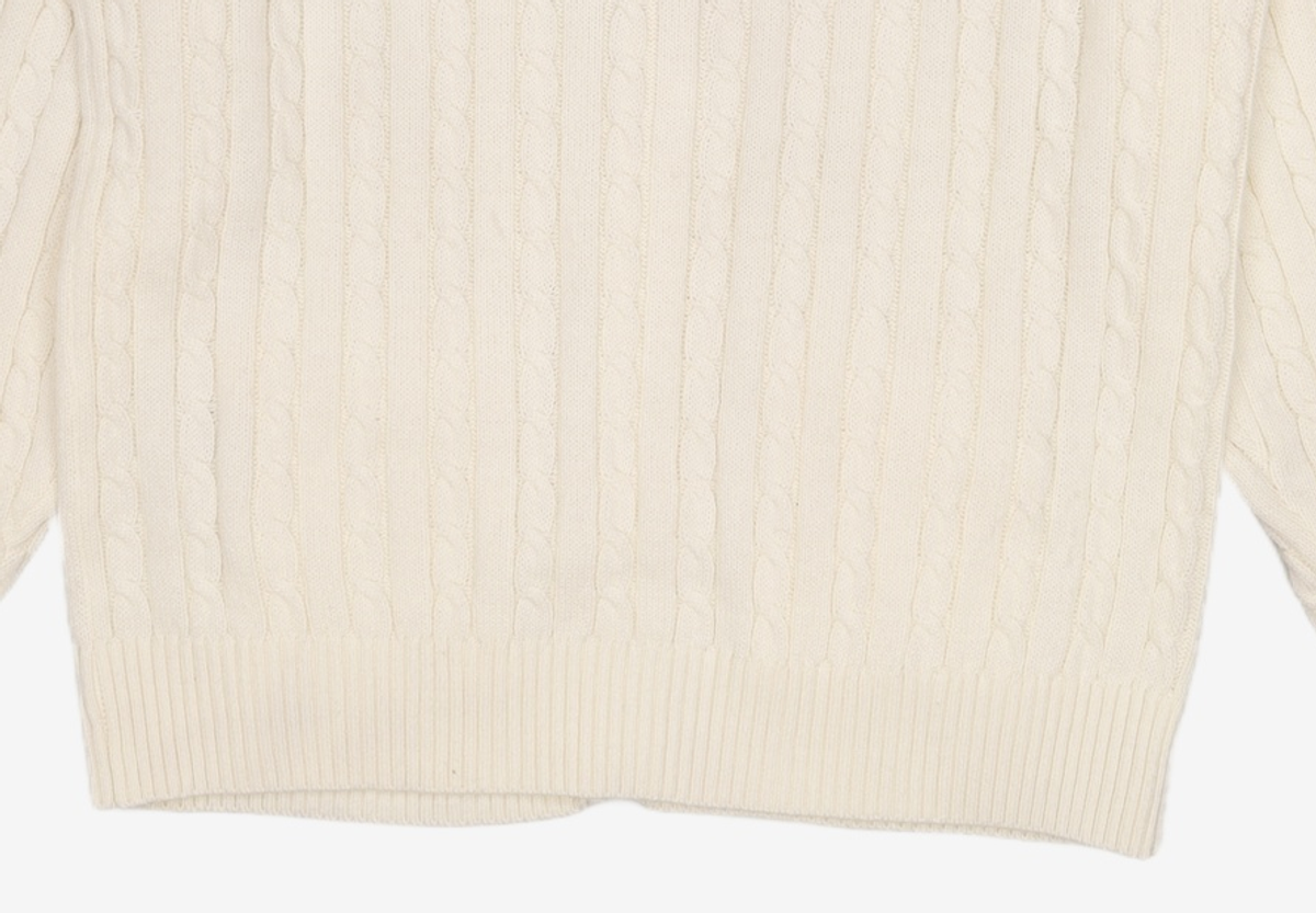 마크곤잘레스(MARK GONZALES) ANGEL WAPPEN CABLE CARDIGAN - IVORY M