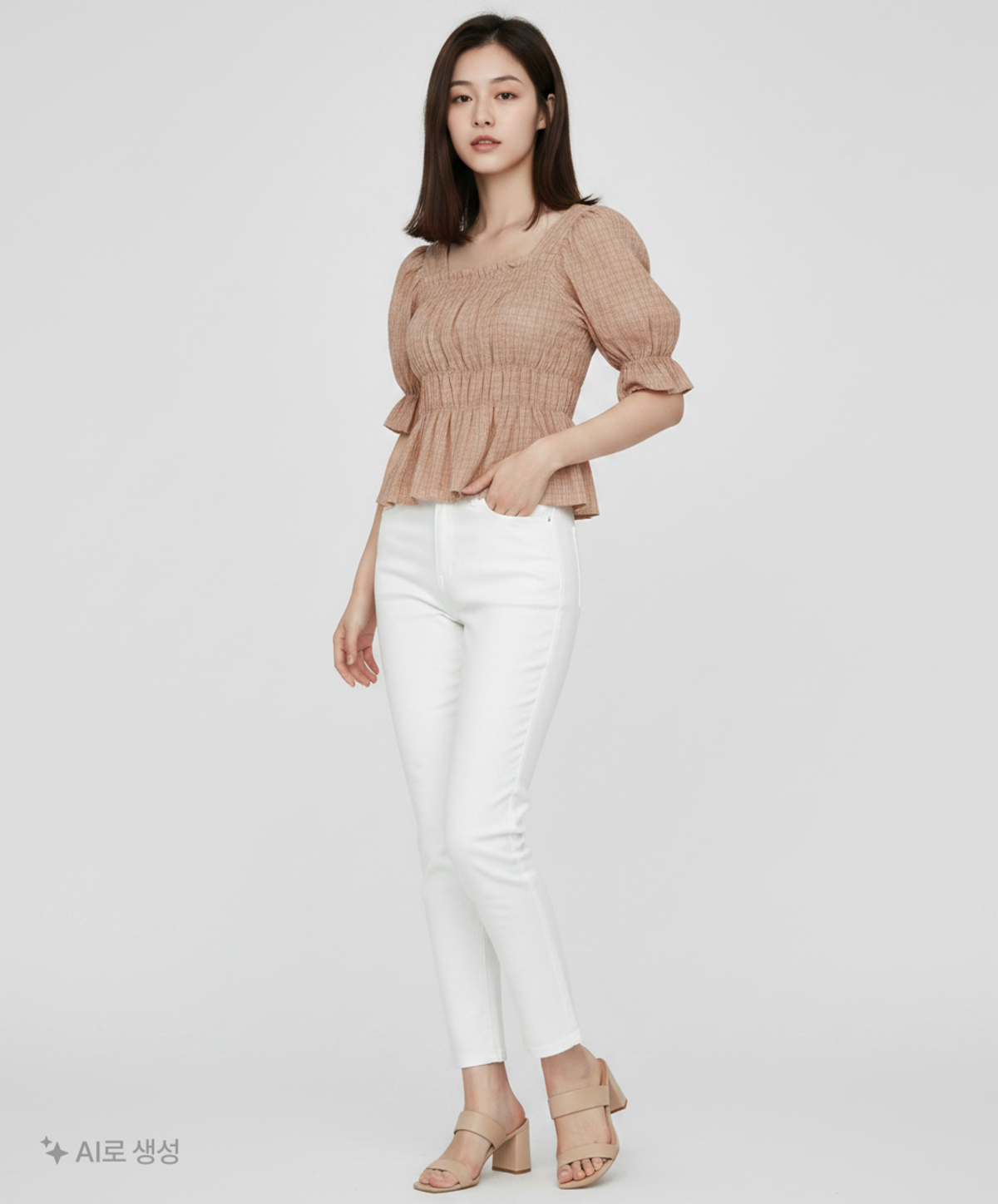 숲(SOUP) 스모킹 반팔 블라우스(SZ5SS31) 55