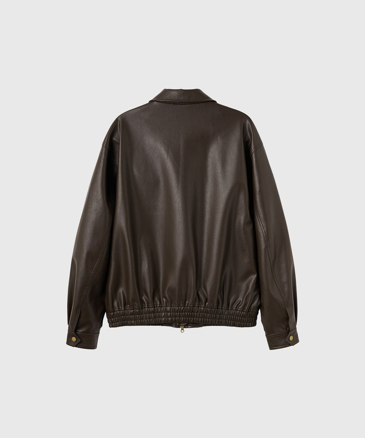제너럴아이디어(GENERALIDEA) UNISEX 빅포켓 페이크 레더 블루종 [BROWN] / GF3UJP001