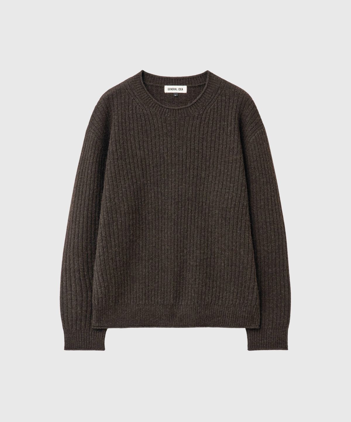 제너럴아이디어(GENERALIDEA) UNISEX 롤링 디테일 크루넥 풀오버 [DARK BROWN] / GF3UKP001