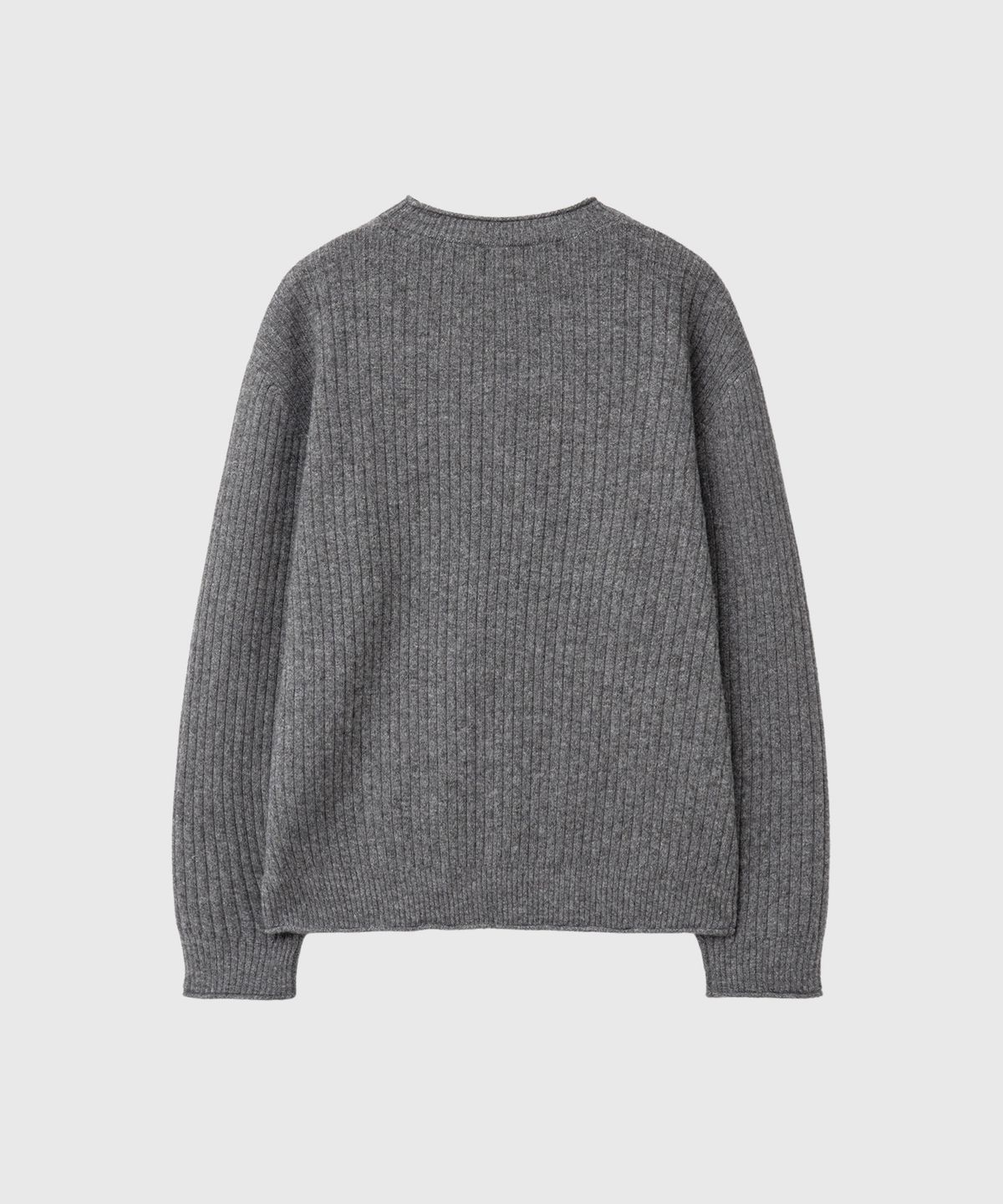 제너럴아이디어(GENERALIDEA) UNISEX 롤링 디테일 크루넥 풀오버 [GREY] / GF3UKP001