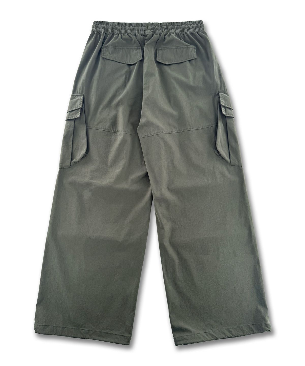 레이피커스(RAYFIKERS) 밴딩 와이드 파라슈트 카고 팬츠 MR5PU552_DARK KHAKI