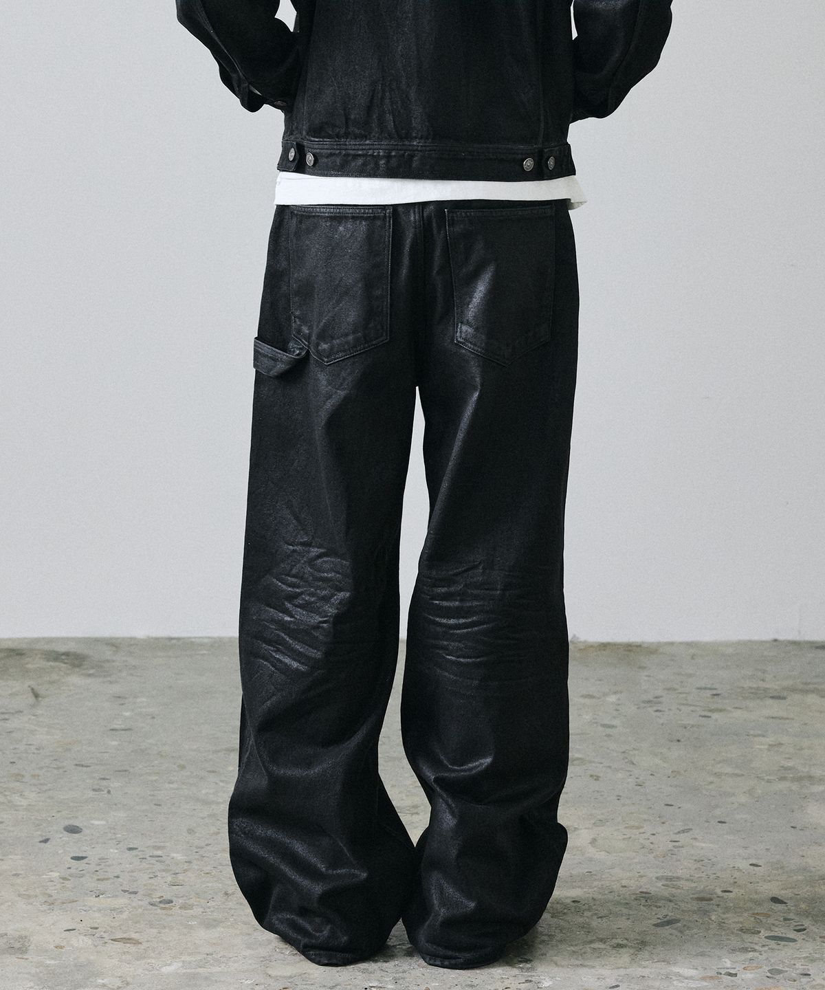 메종미네드(MAISON MINED) FADE TRACE DENIM PANTS BLACK