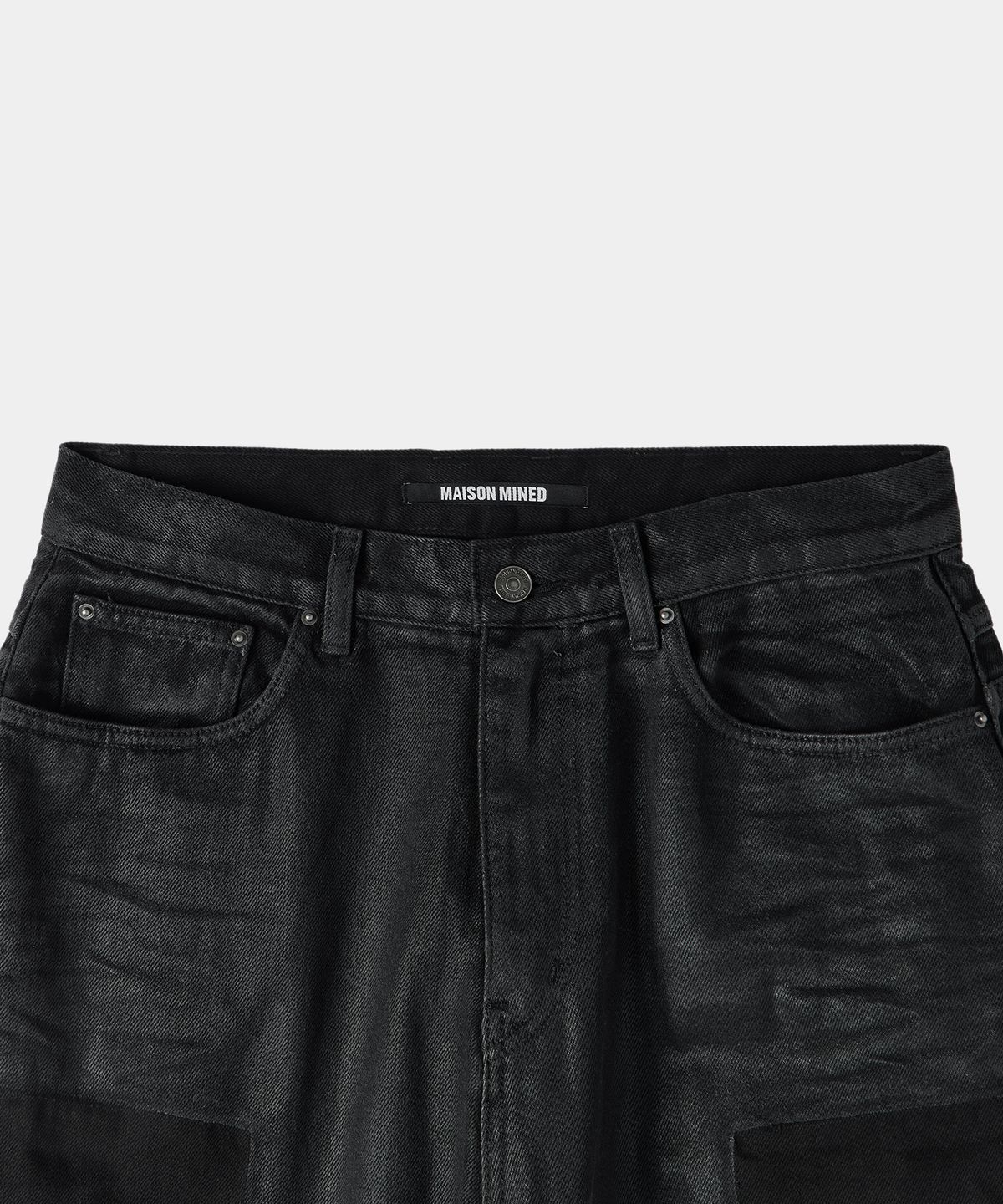 메종미네드(MAISON MINED) FADE TRACE DENIM PANTS BLACK