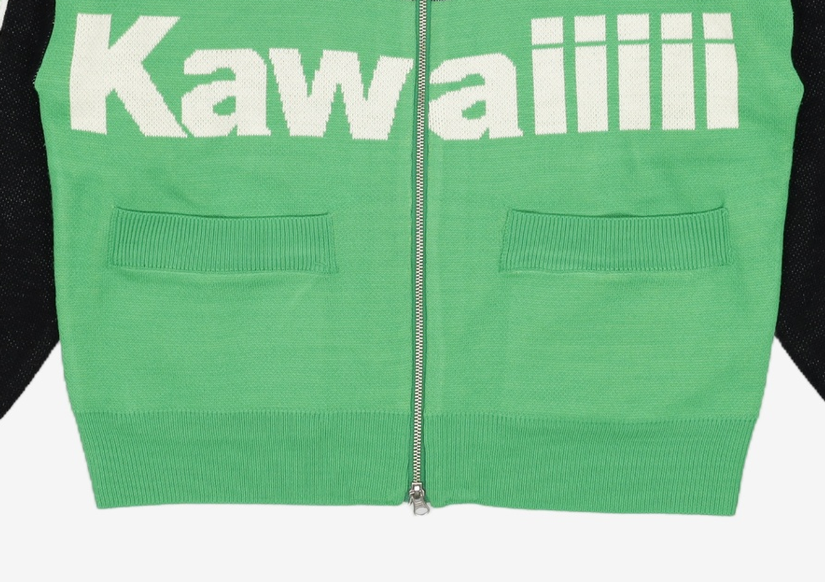 크리틱(CRITIC) KWAIIIII RACING ZIP-UP KNIT GREEN M