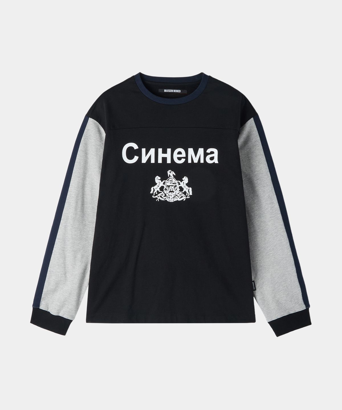 메종미네드(MAISON MINED) CINEMA BLOCK SWEATSHIRT BLACK