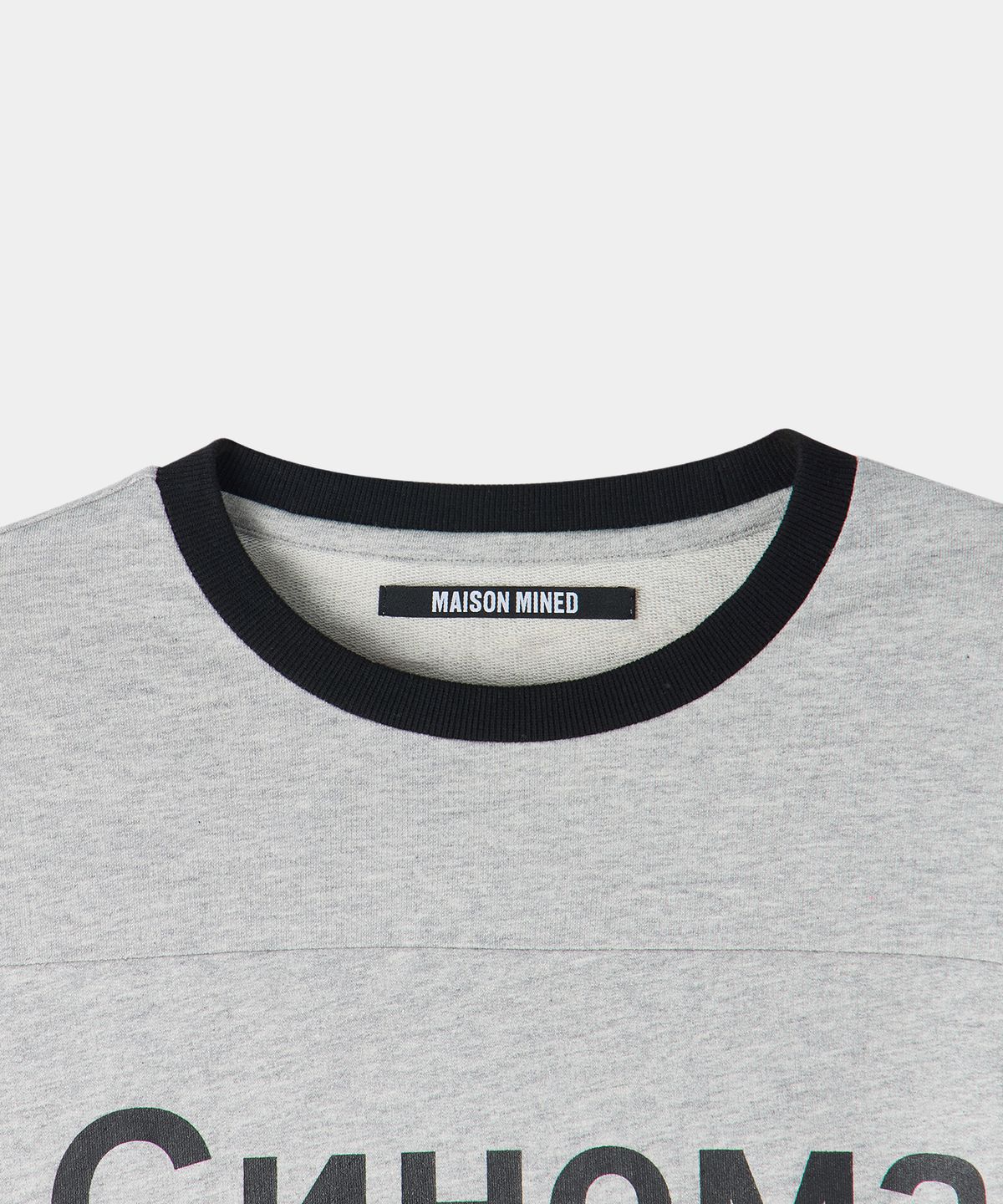 메종미네드(MAISON MINED) CINEMA BLOCK SWEATSHIRT MELANGE GRAY