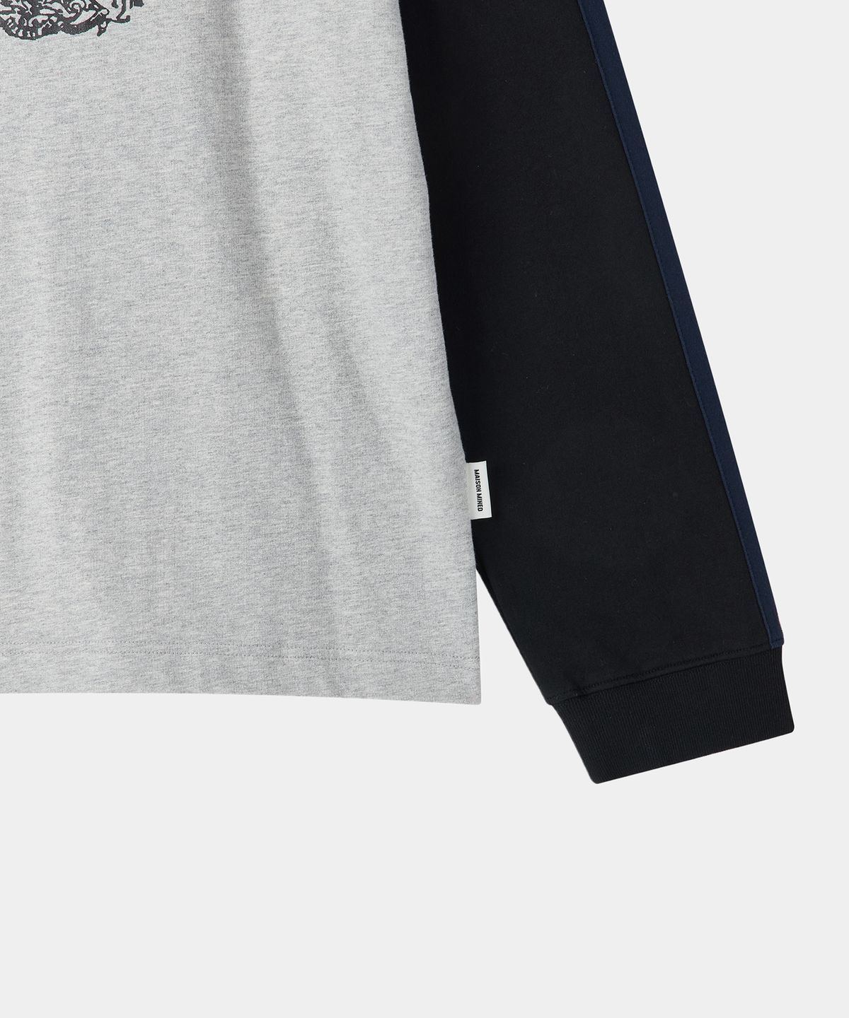 메종미네드(MAISON MINED) CINEMA BLOCK SWEATSHIRT MELANGE GRAY