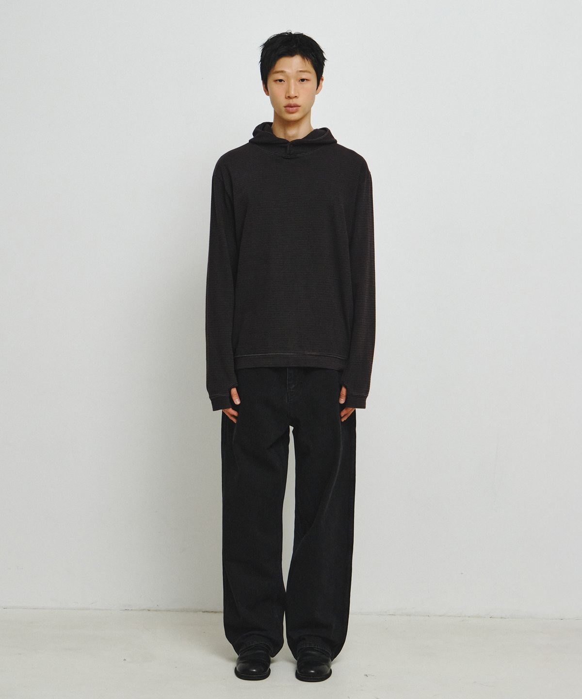 엔도어(ENDOOR) Ash stripe hoodie (VTG Gray)