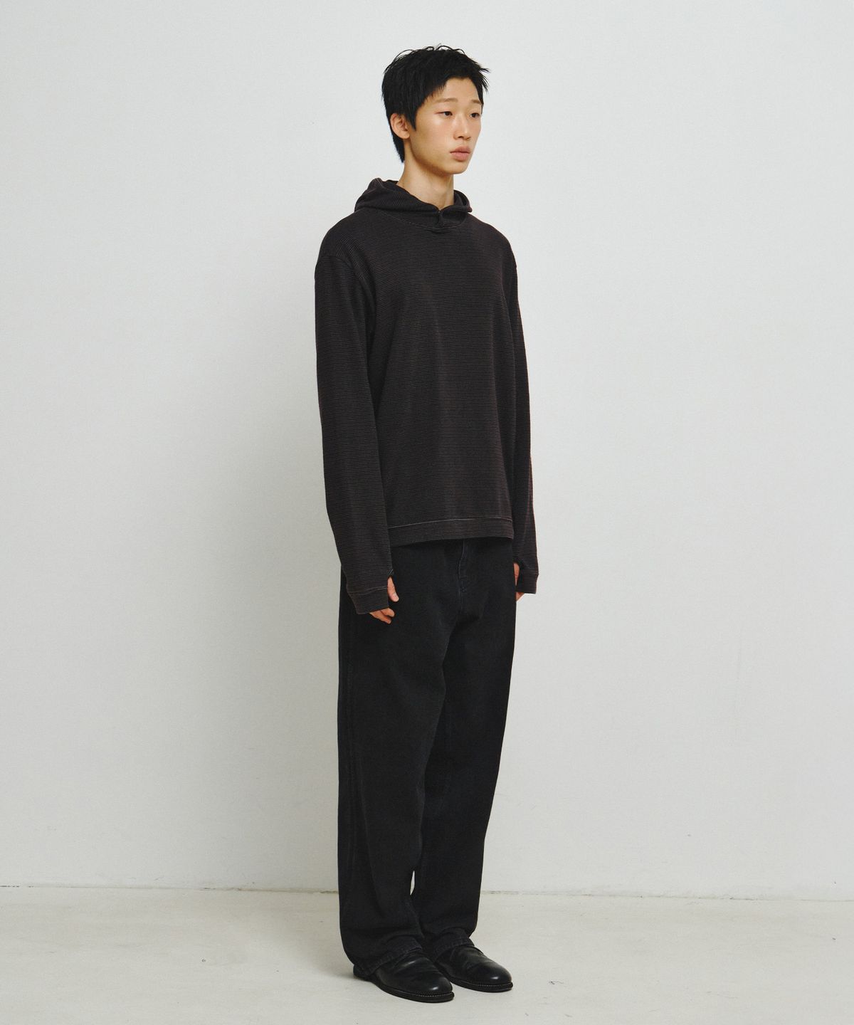 엔도어(ENDOOR) Ash stripe hoodie (VTG Gray)