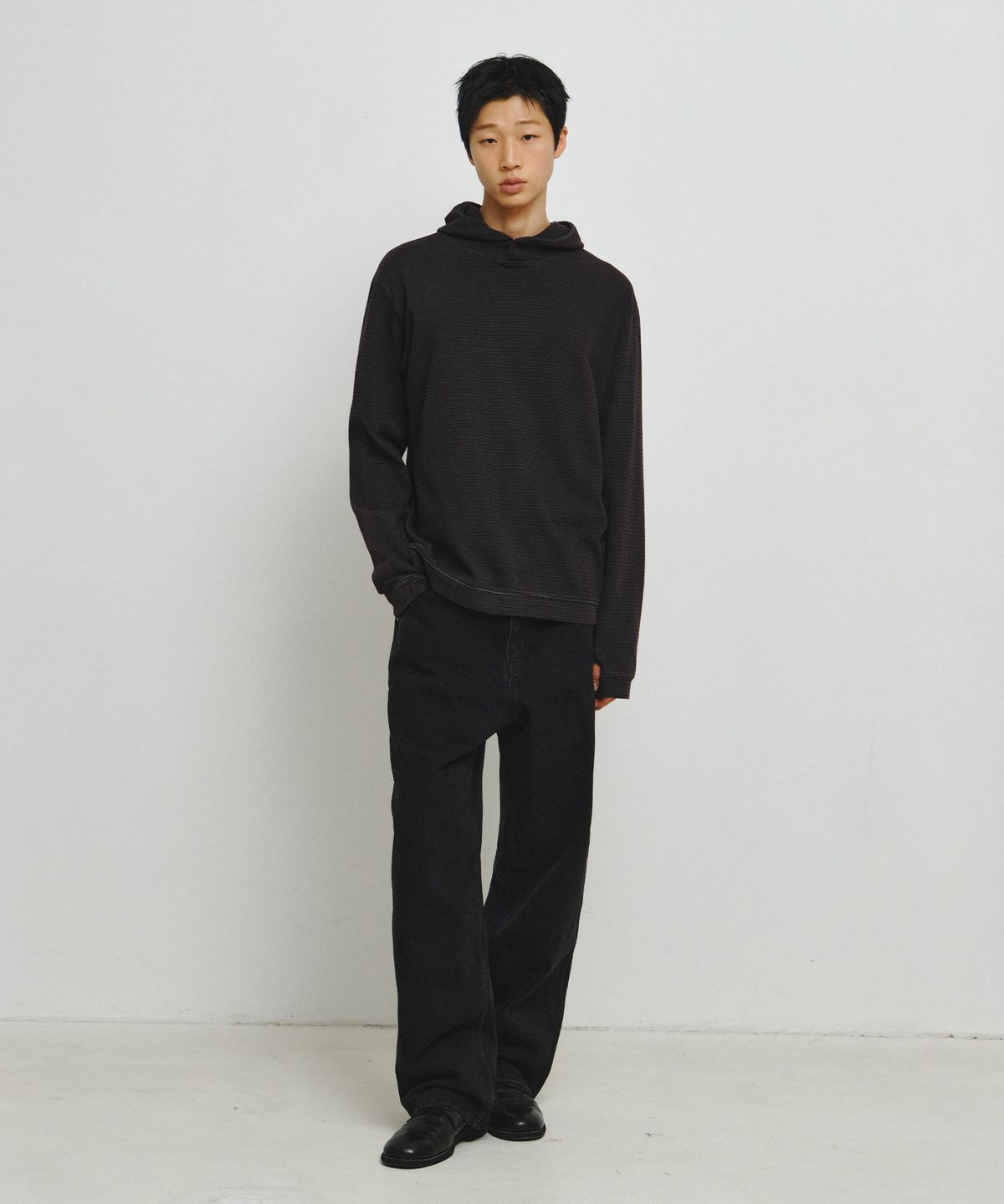 엔도어(ENDOOR) Ash stripe hoodie (VTG Gray)