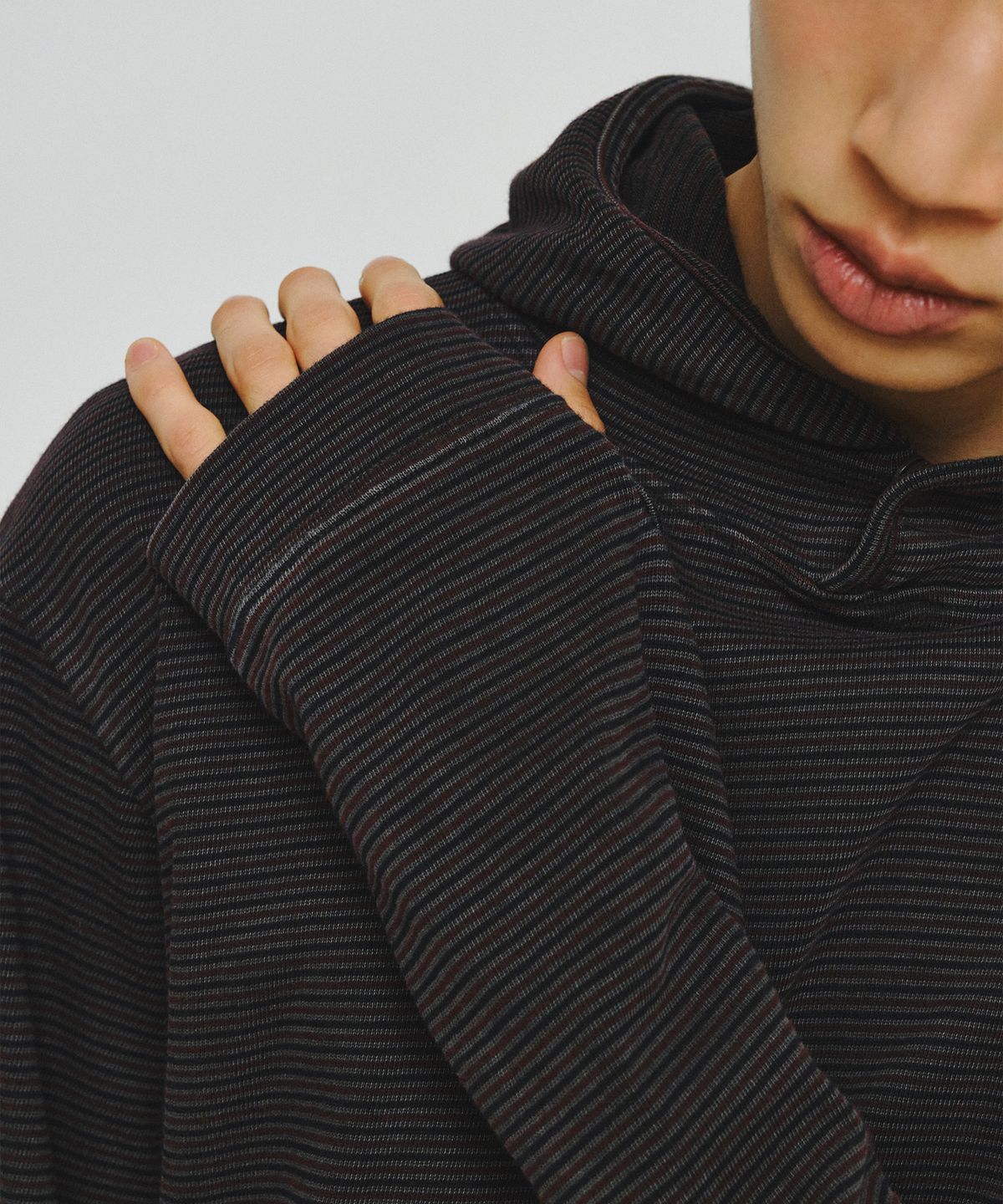 엔도어(ENDOOR) Ash stripe hoodie (VTG Gray)
