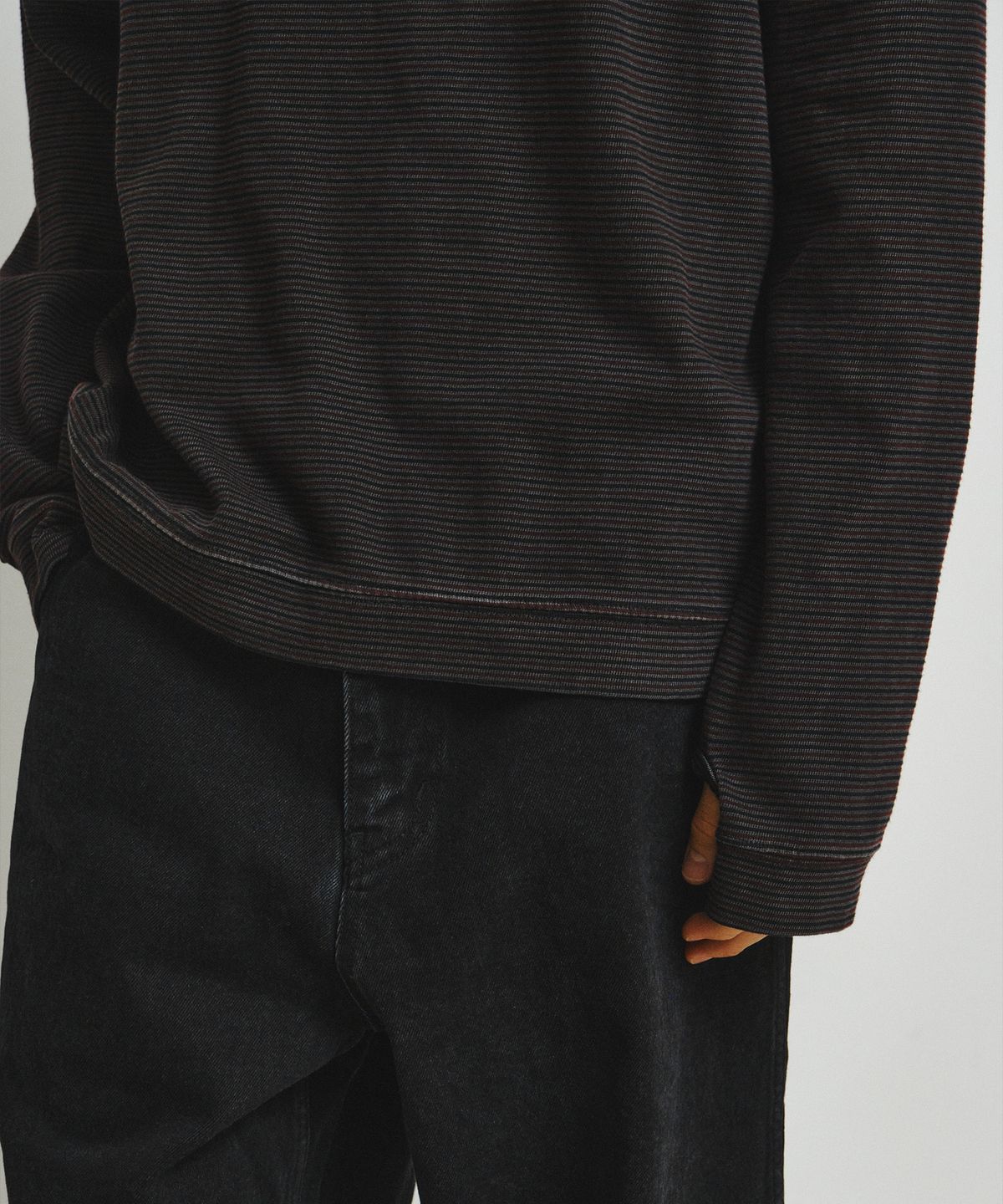 엔도어(ENDOOR) Ash stripe hoodie (VTG Gray)