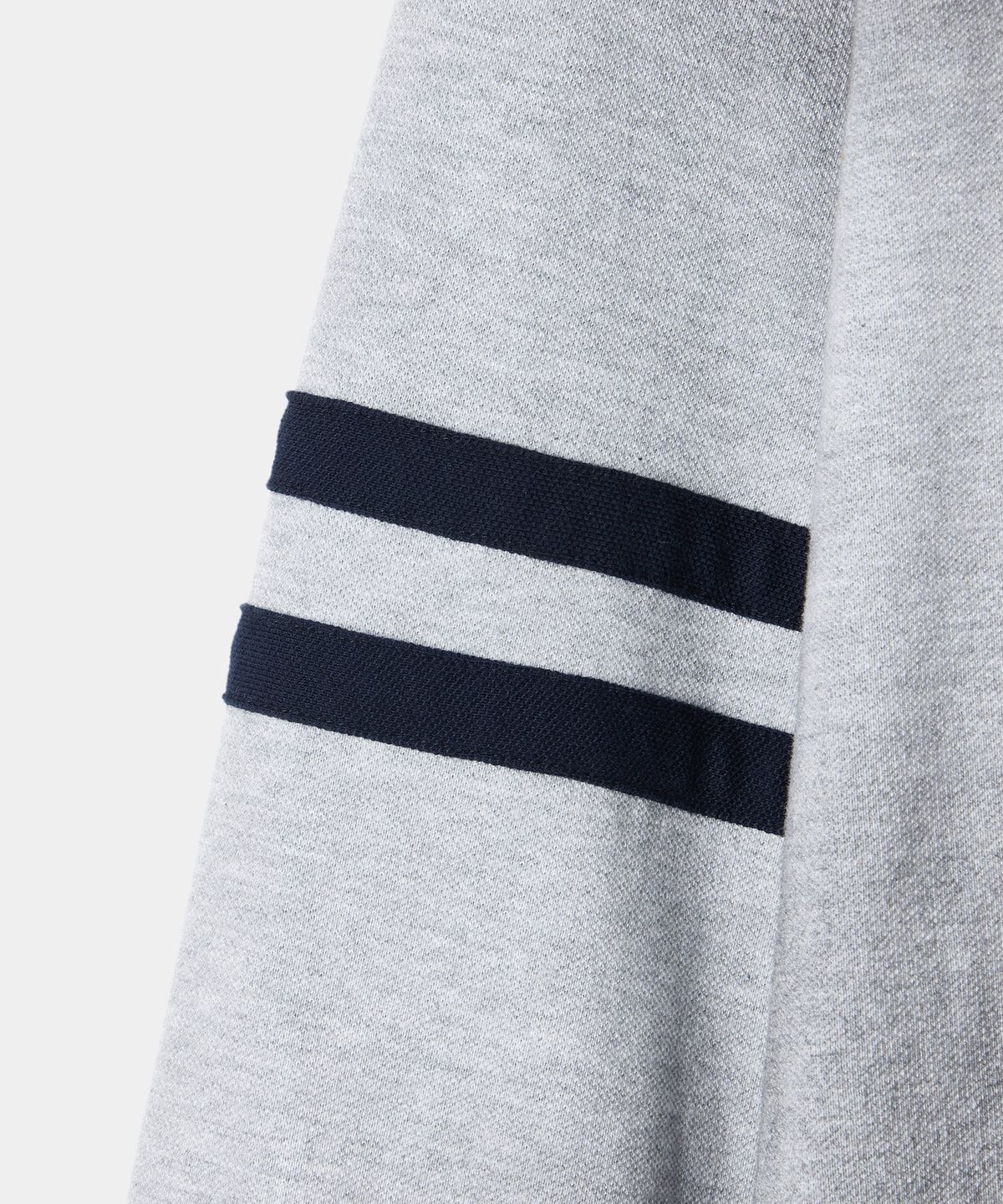 메종미네드(MAISON MINED) VINTAGE WASHED CROSS PATCH POLO SHIRT MELANGE GRAY