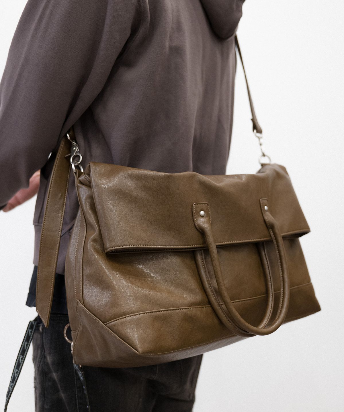 에스에스알엘(SSRL) Module Flap Tote Bag / Khaki Brown