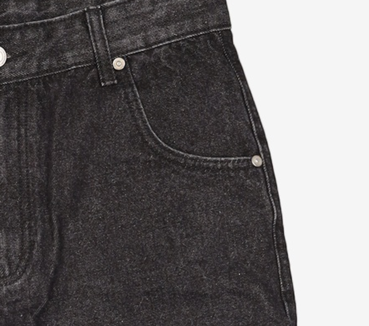 노매뉴얼(NOMANUAL) W.D DENIM PANTS - BLACK M