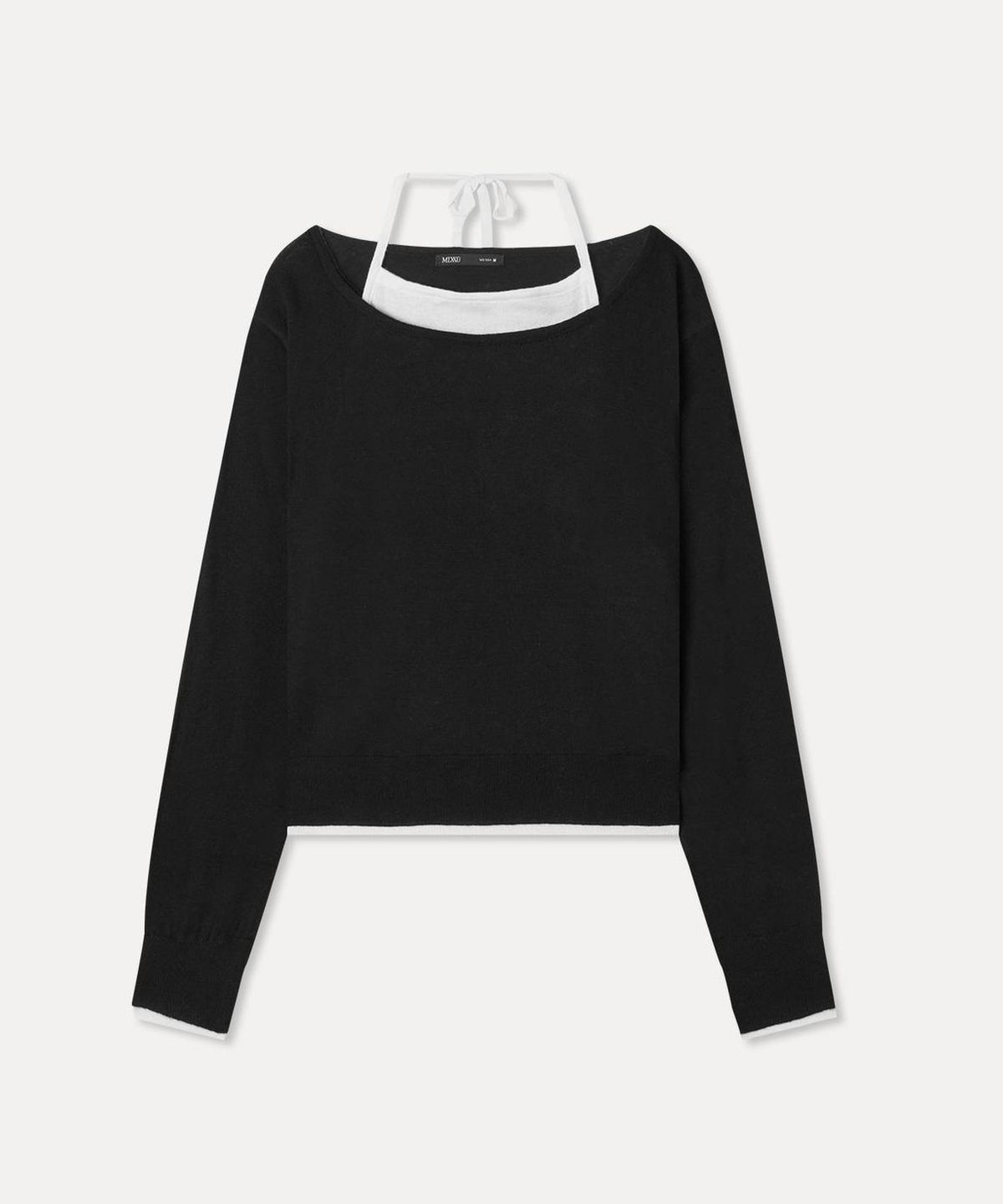 미쏘(MIXXO) 홀터넥 레이어드 니트_MIWKAG933T