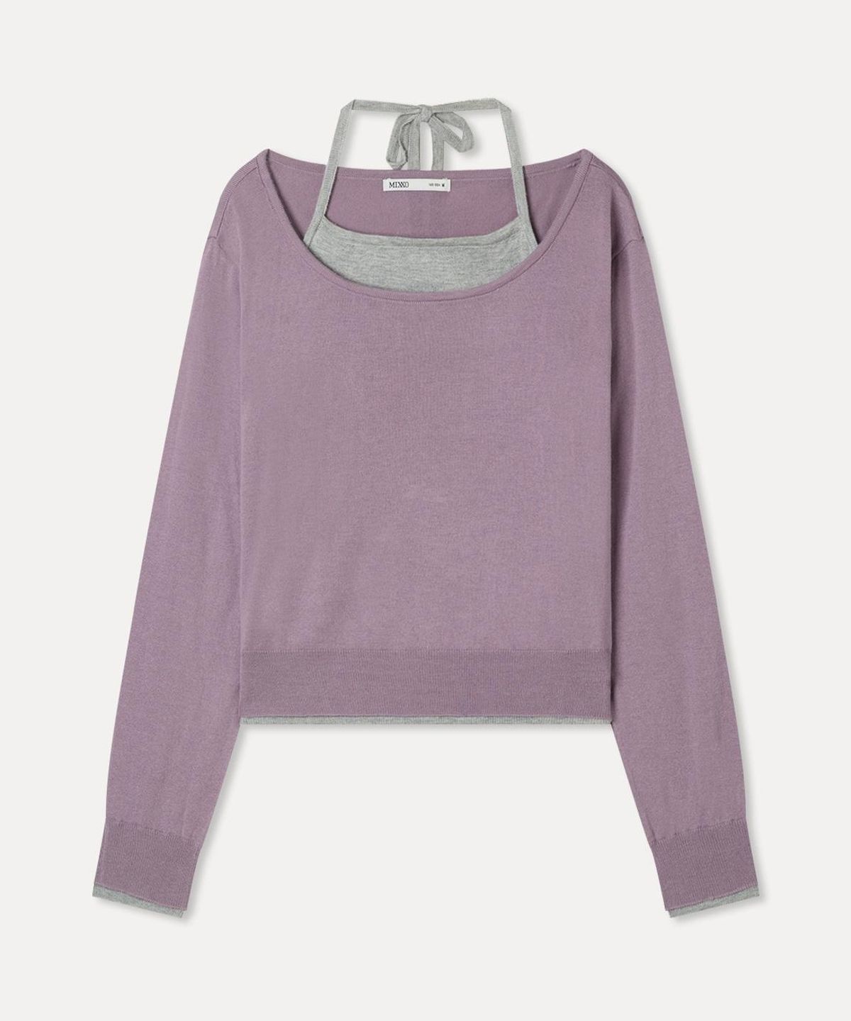 미쏘(MIXXO) 홀터넥 레이어드 니트_MIWKAG933T