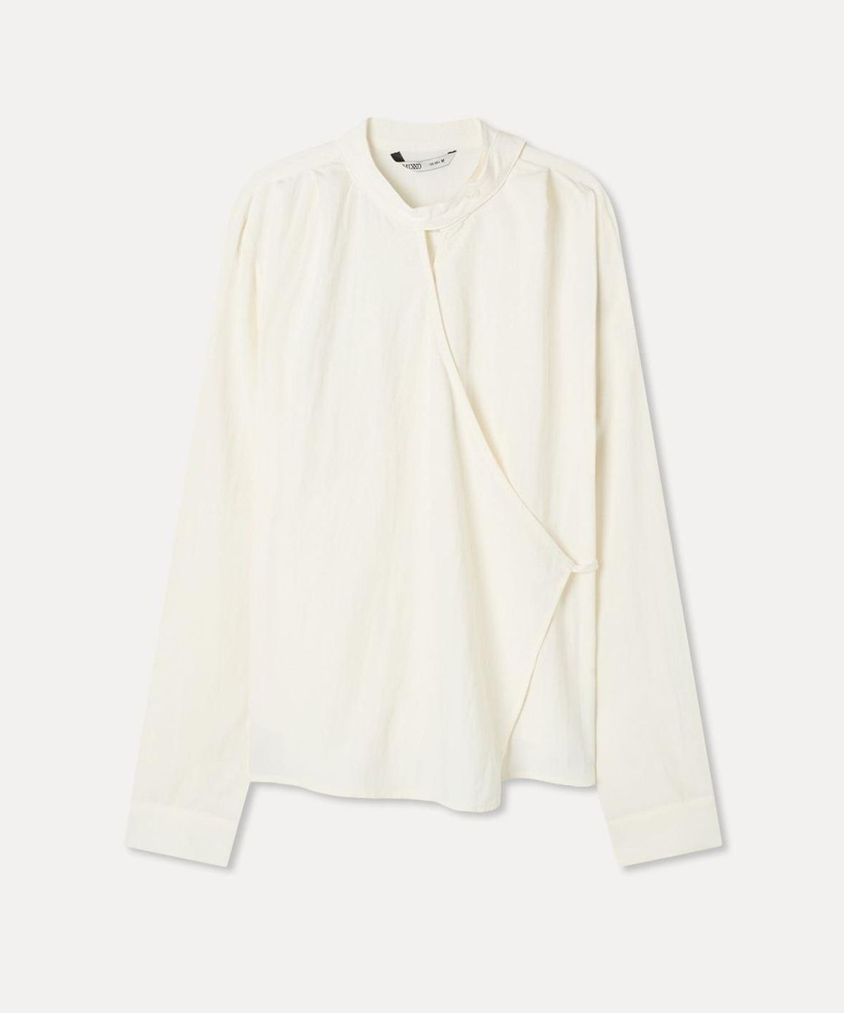 미쏘(MIXXO) 넥변형 랩 블라우스_MIWBLGT21G