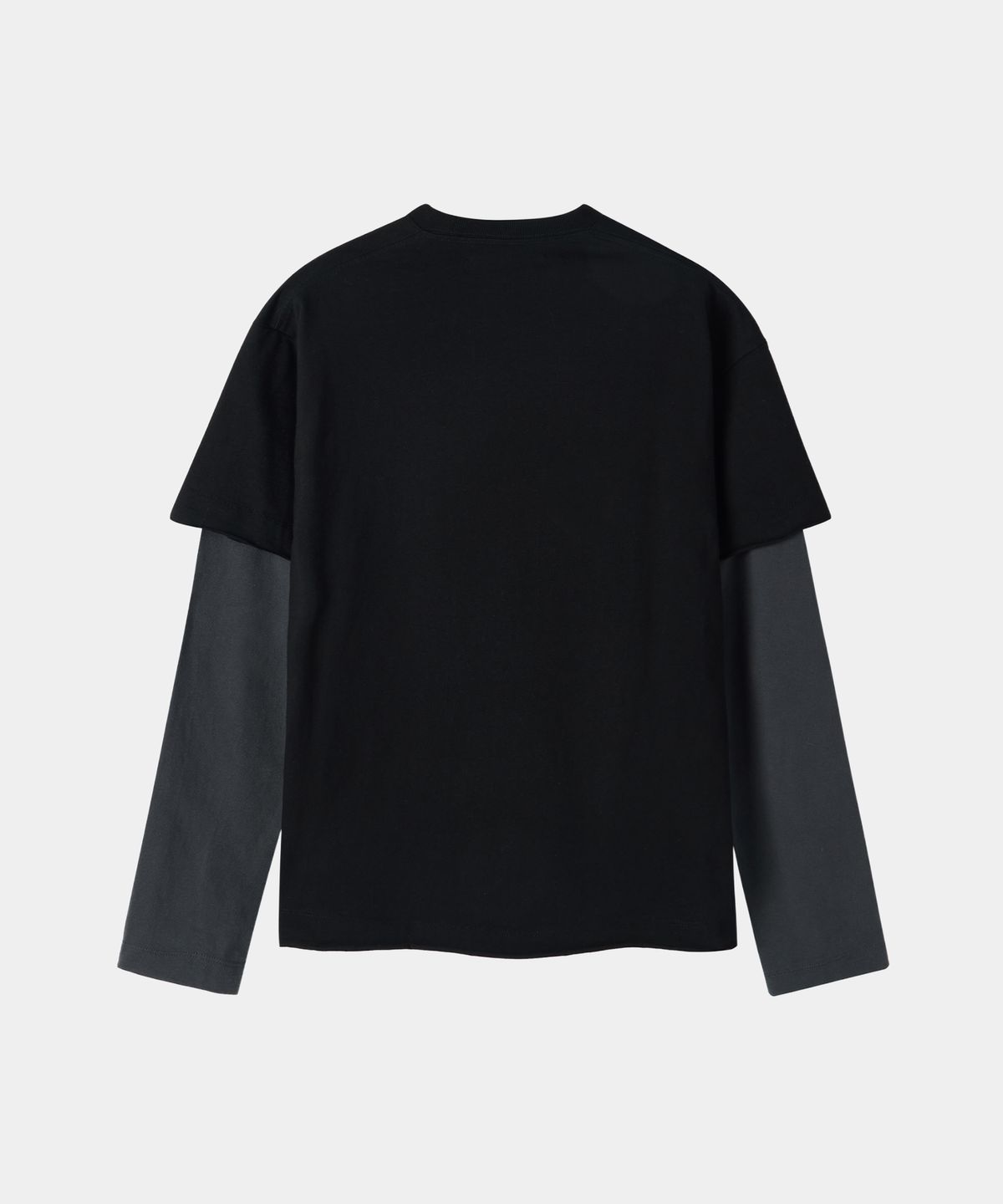 메종미네드(MAISON MINED) FRAGMENT COLLAGE LAYERED LONG SLEEVE BLACK