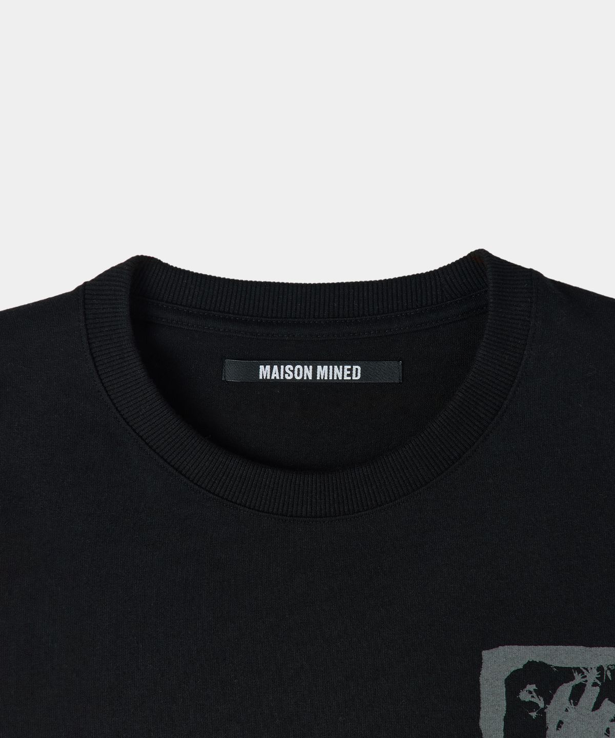 메종미네드(MAISON MINED) FRAGMENT COLLAGE LAYERED LONG SLEEVE BLACK
