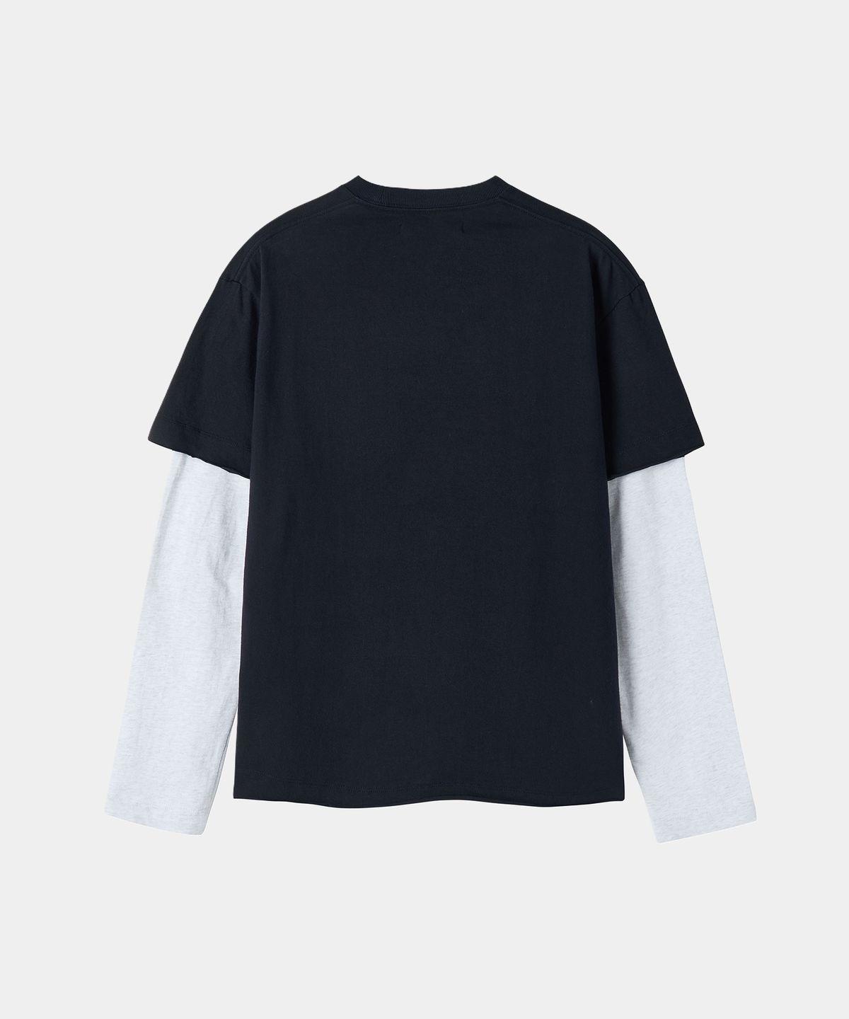 메종미네드(MAISON MINED) FRAGMENT COLLAGE LAYERED LONG SLEEVE NAVY