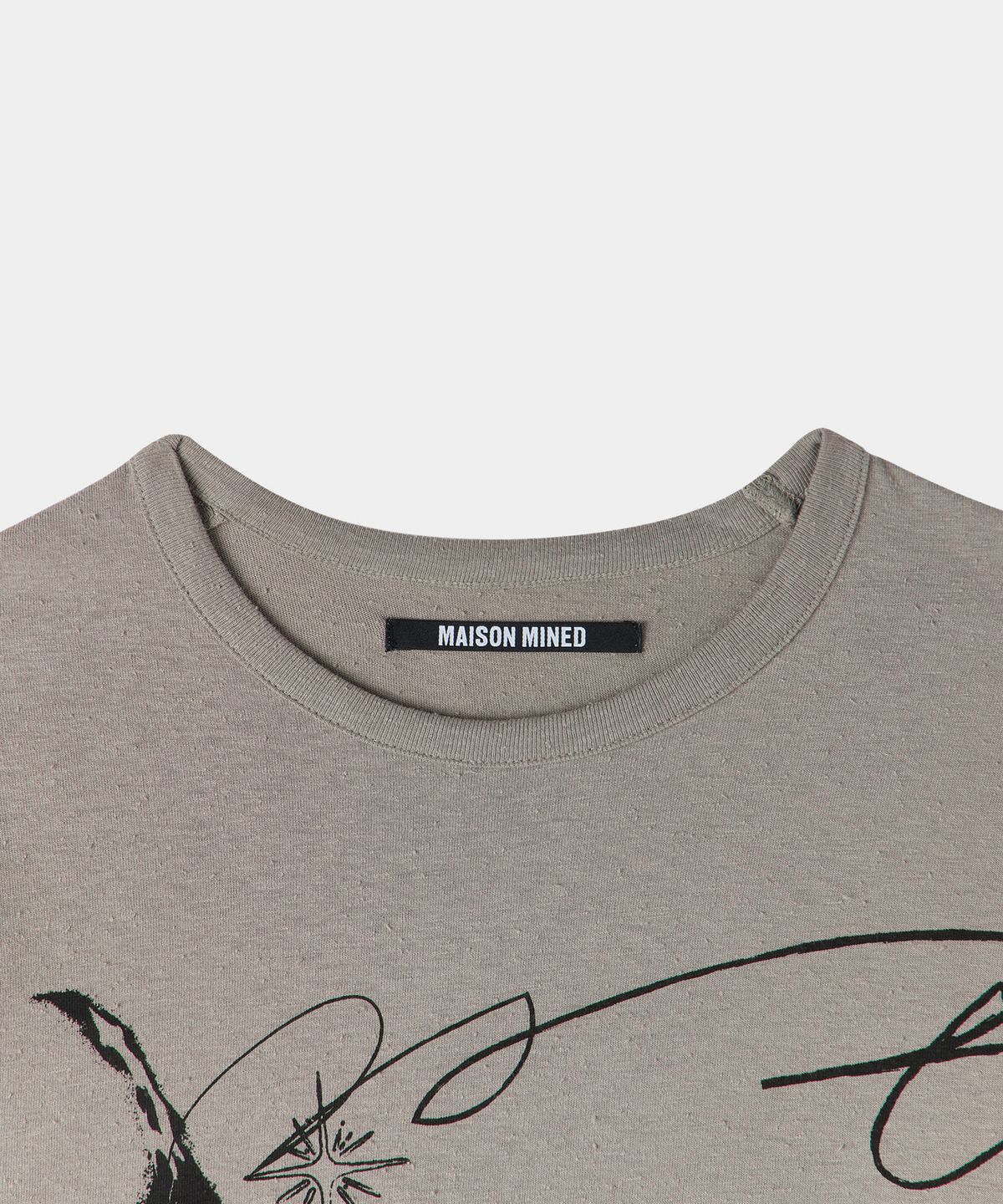 메종미네드(MAISON MINED) ROUGH SKETCH LONG SLEEVE DARK BEIGE