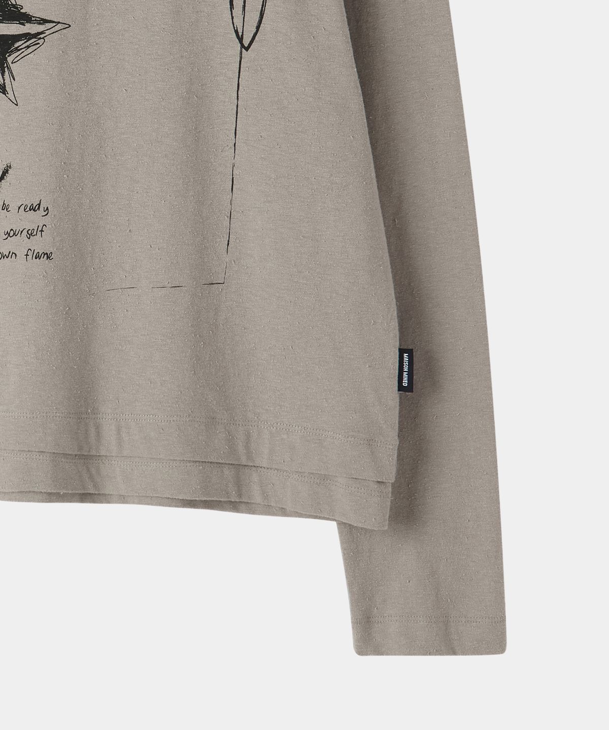 메종미네드(MAISON MINED) ROUGH SKETCH LONG SLEEVE DARK BEIGE