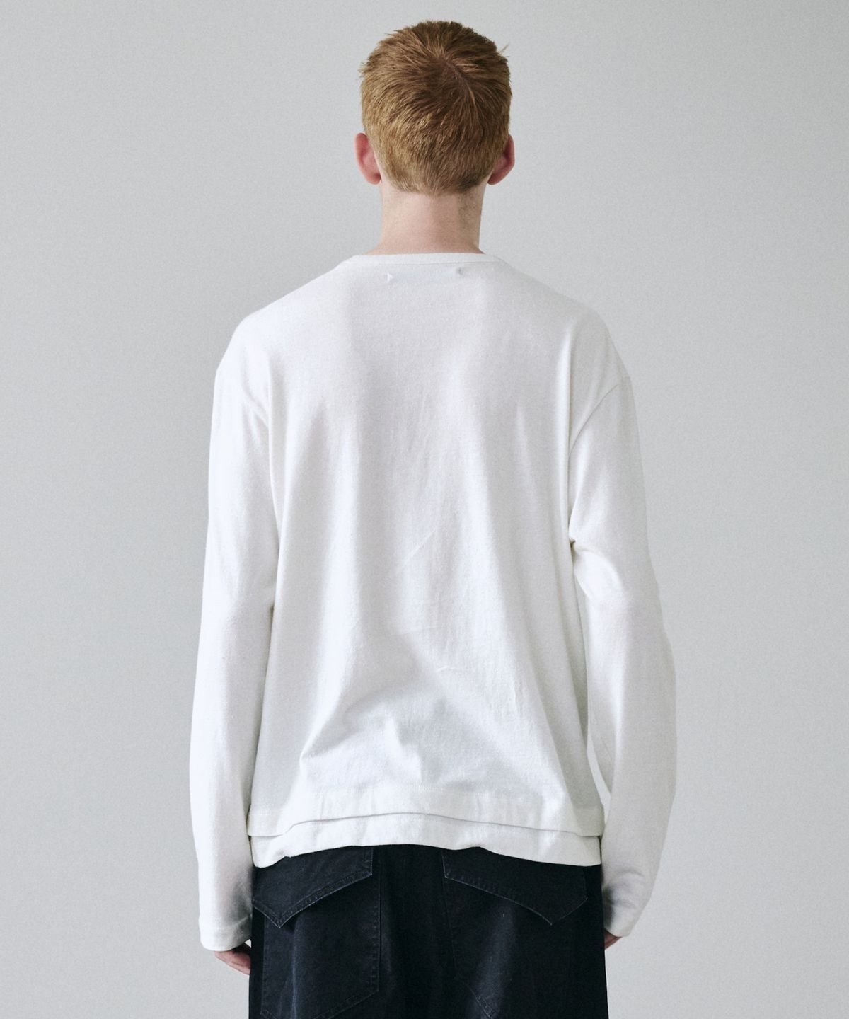 메종미네드(MAISON MINED) ROUGH SKETCH LONG SLEEVE WHITE