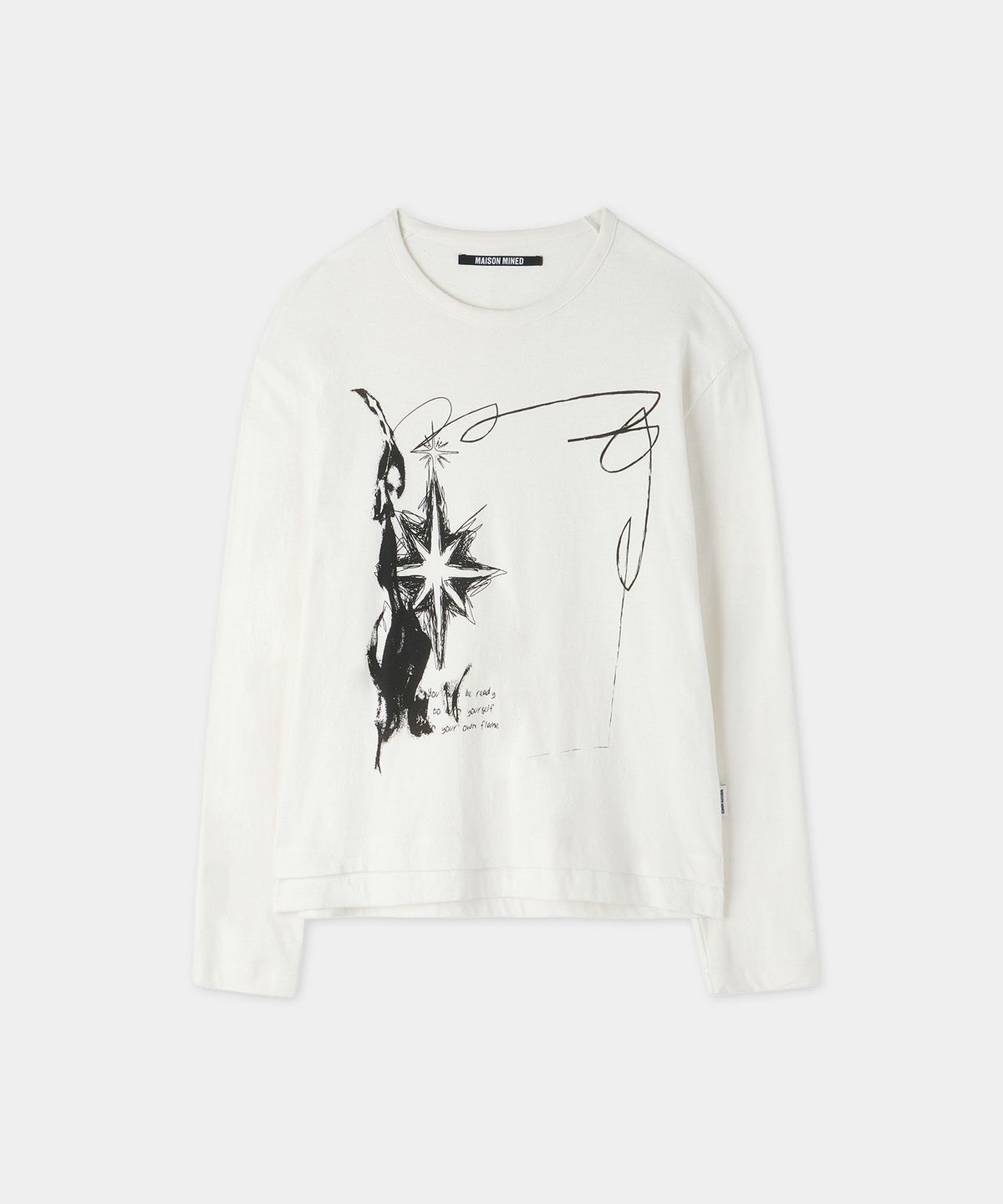 메종미네드(MAISON MINED) ROUGH SKETCH LONG SLEEVE WHITE