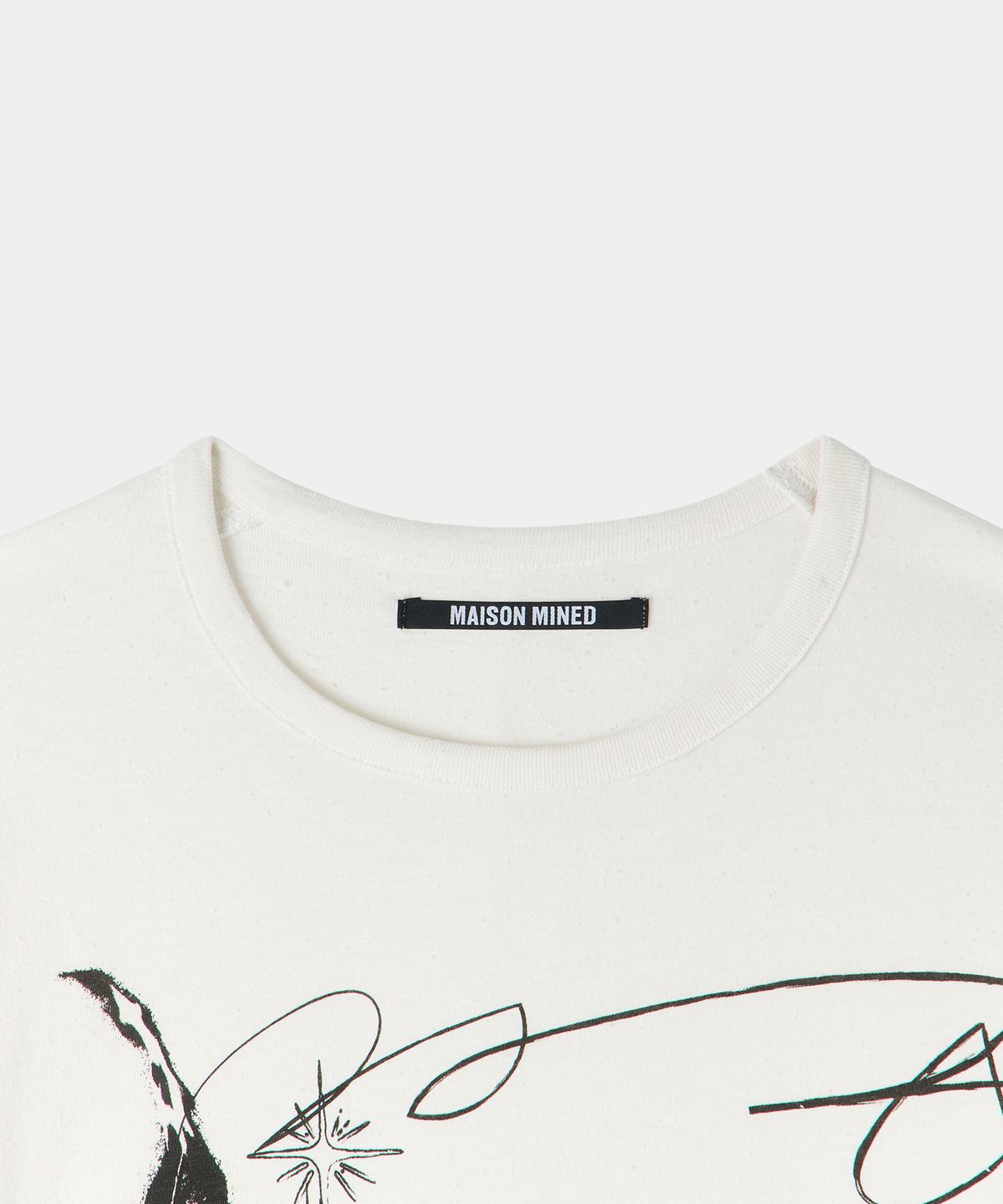 메종미네드(MAISON MINED) ROUGH SKETCH LONG SLEEVE WHITE